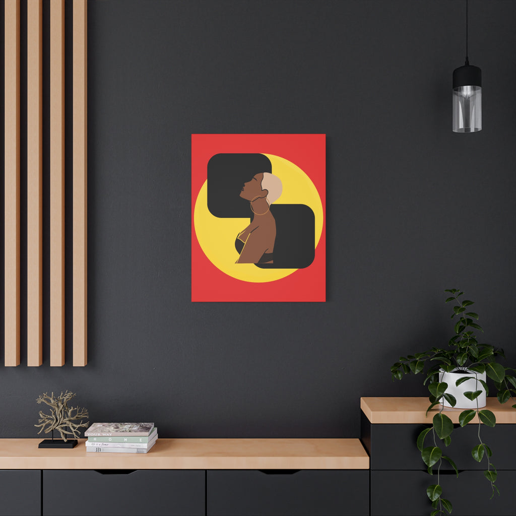 Bold Yellow and Black Woman – Canvas Art