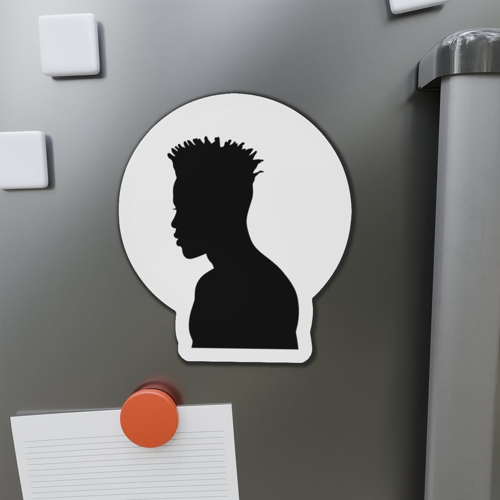 Black Male Head Silhouette — Magnet