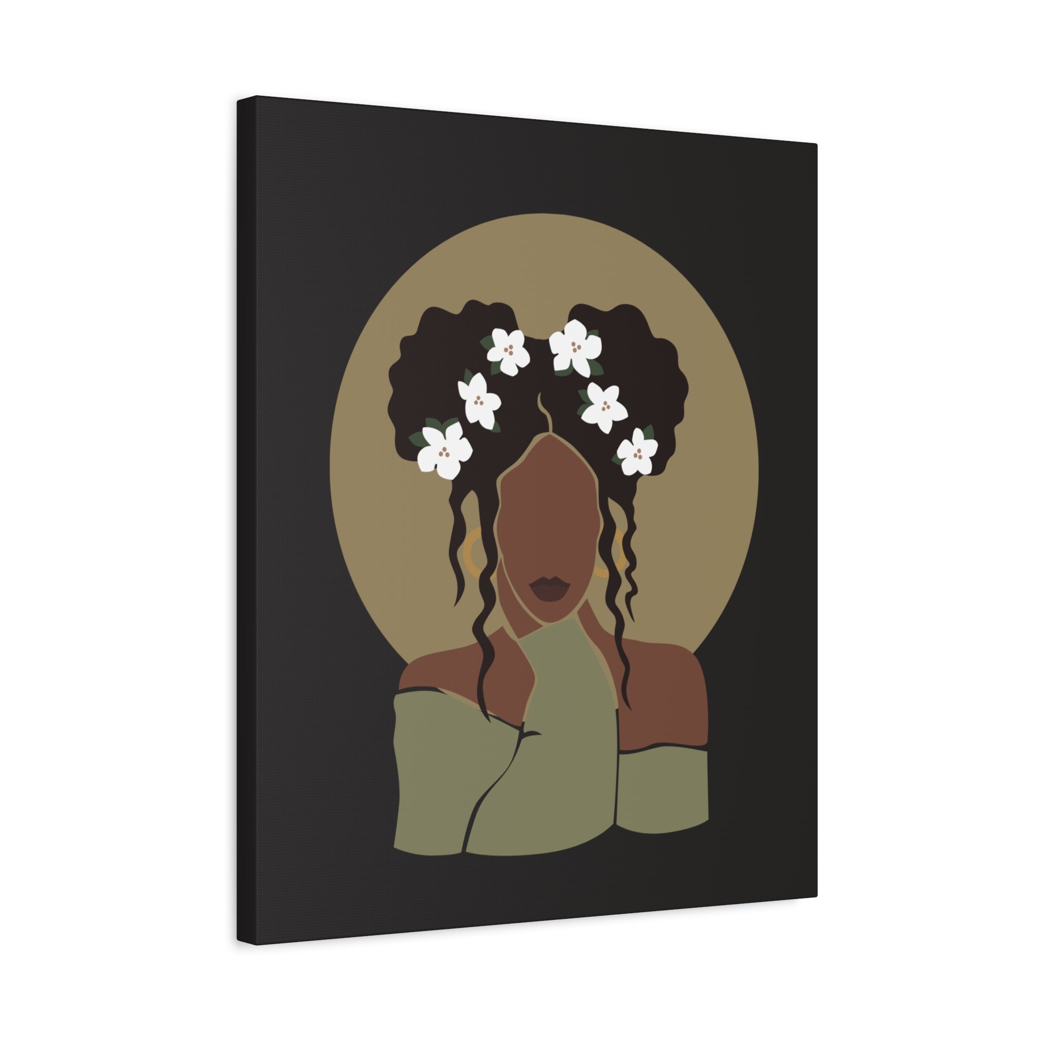 Floral Halo Woman – Canvas Art