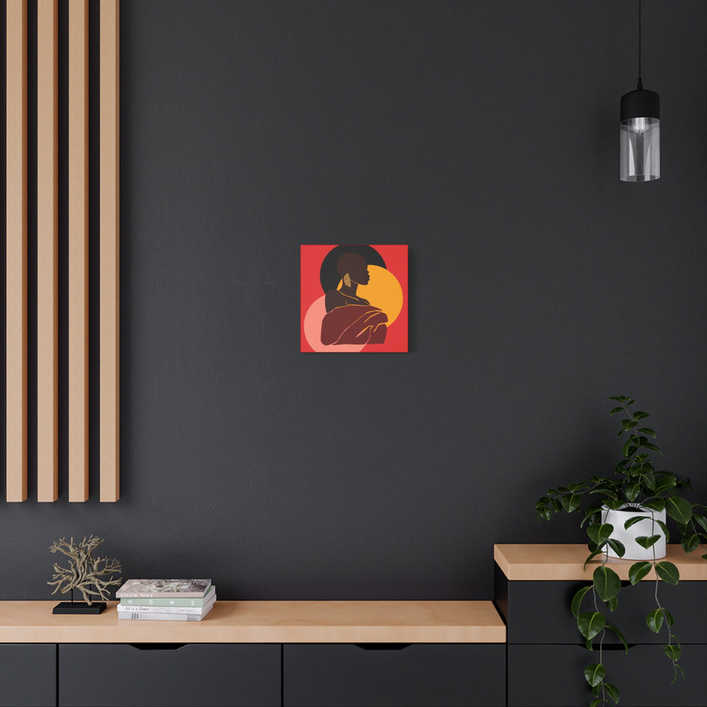 Bold Woman with Circles  –Canvas Art