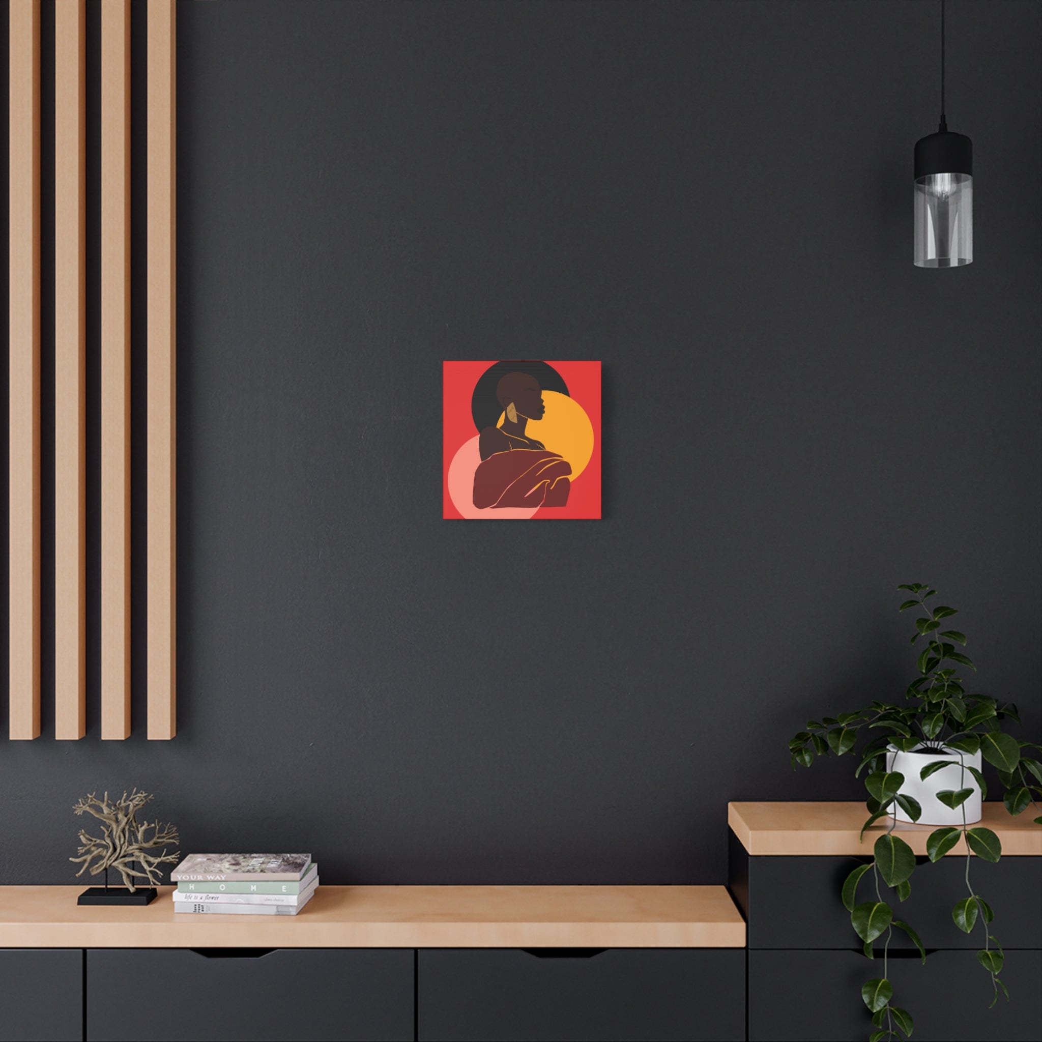 Bold Woman with Circles  –Canvas Art