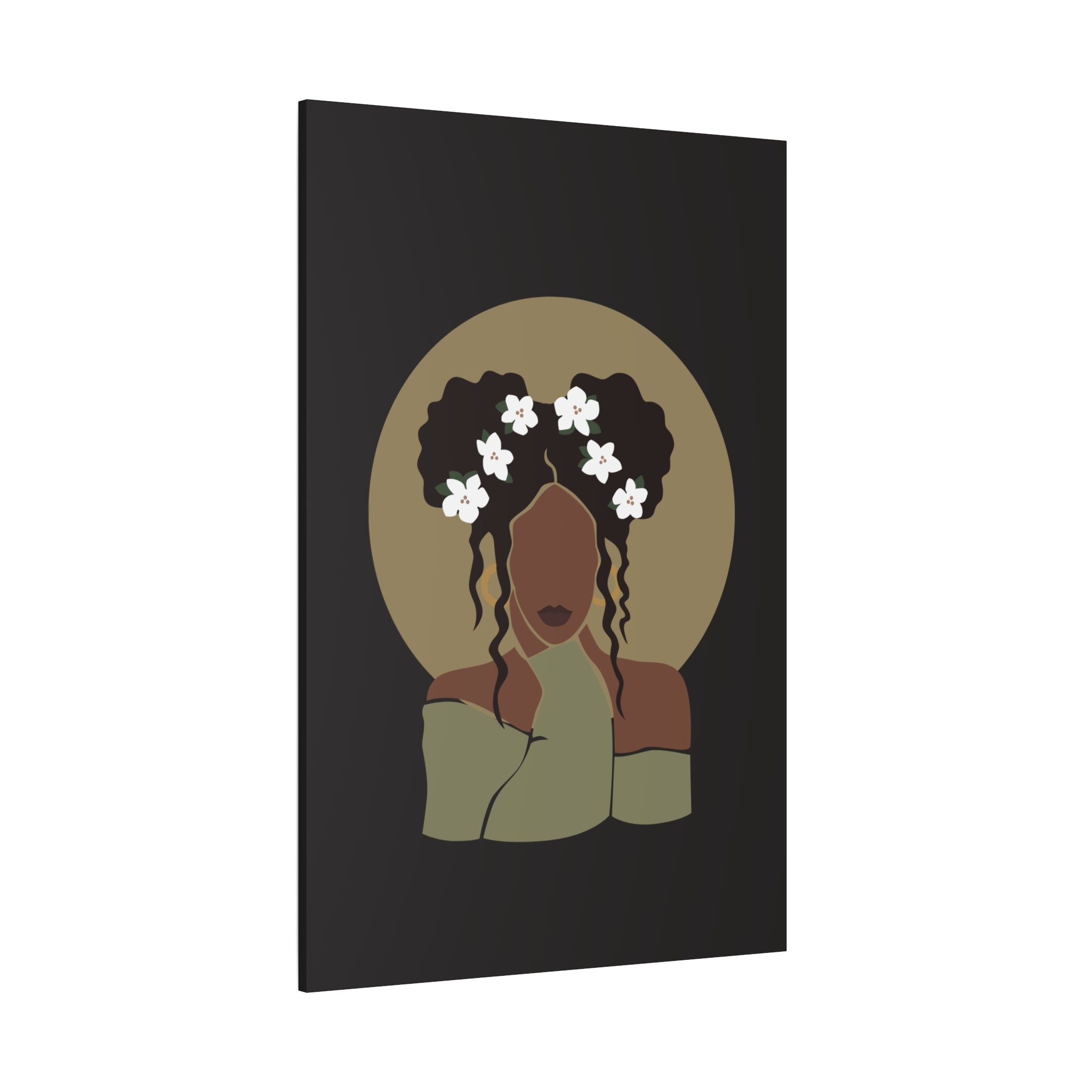 Floral Halo Woman – Canvas Art