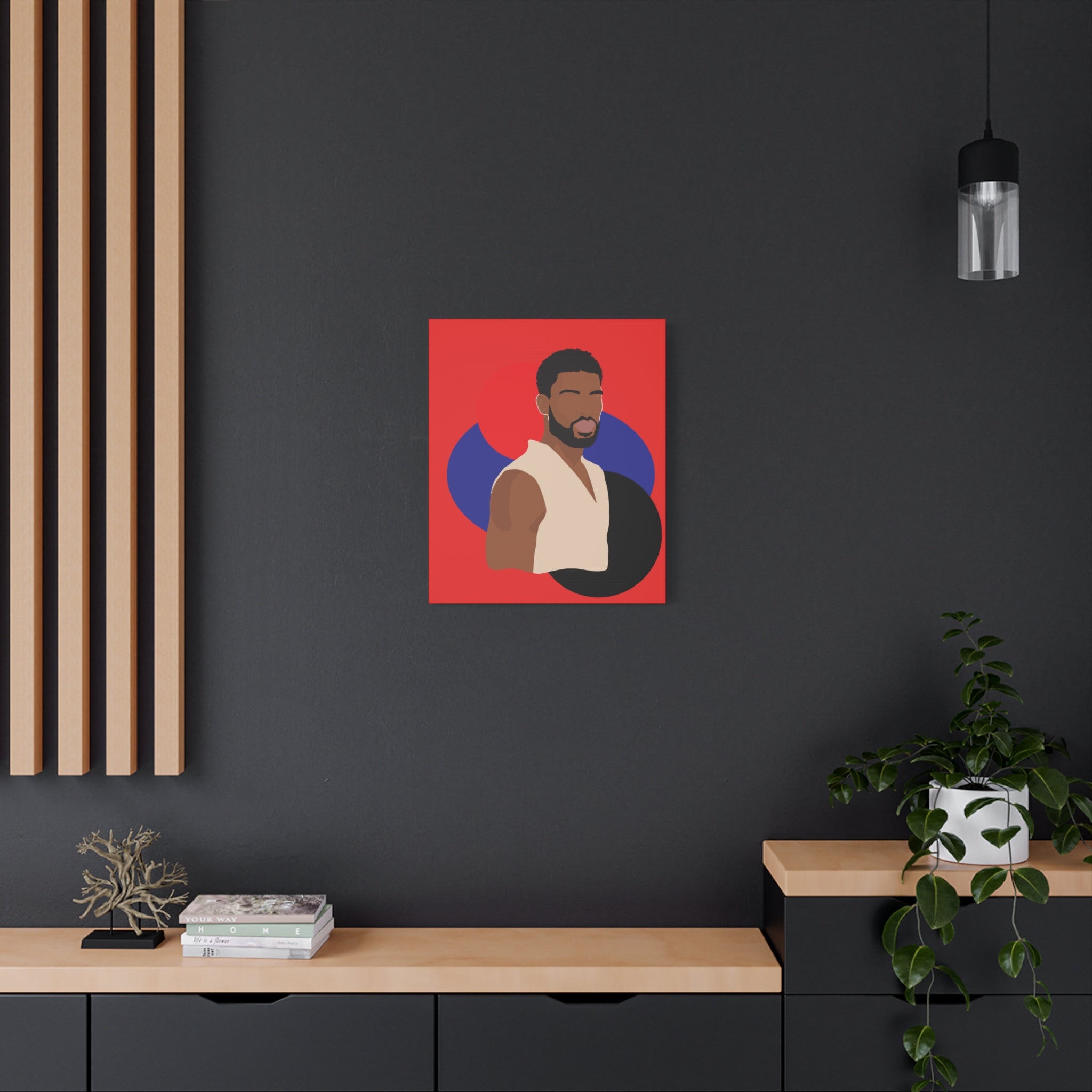 Minimalist Afro Male – Canvas Art