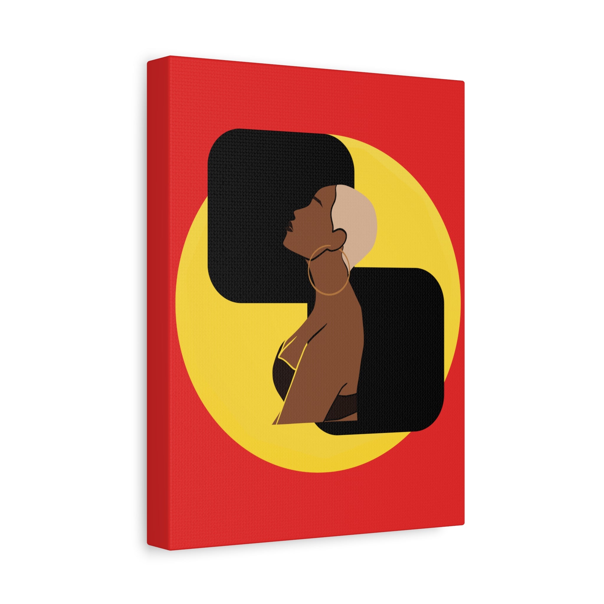 Bold Yellow and Black Woman – Canvas Art
