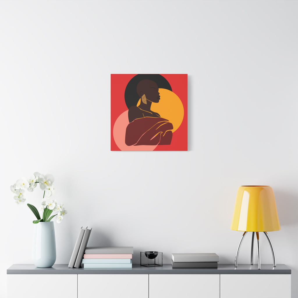 Bold Woman with Circles  –Canvas Art