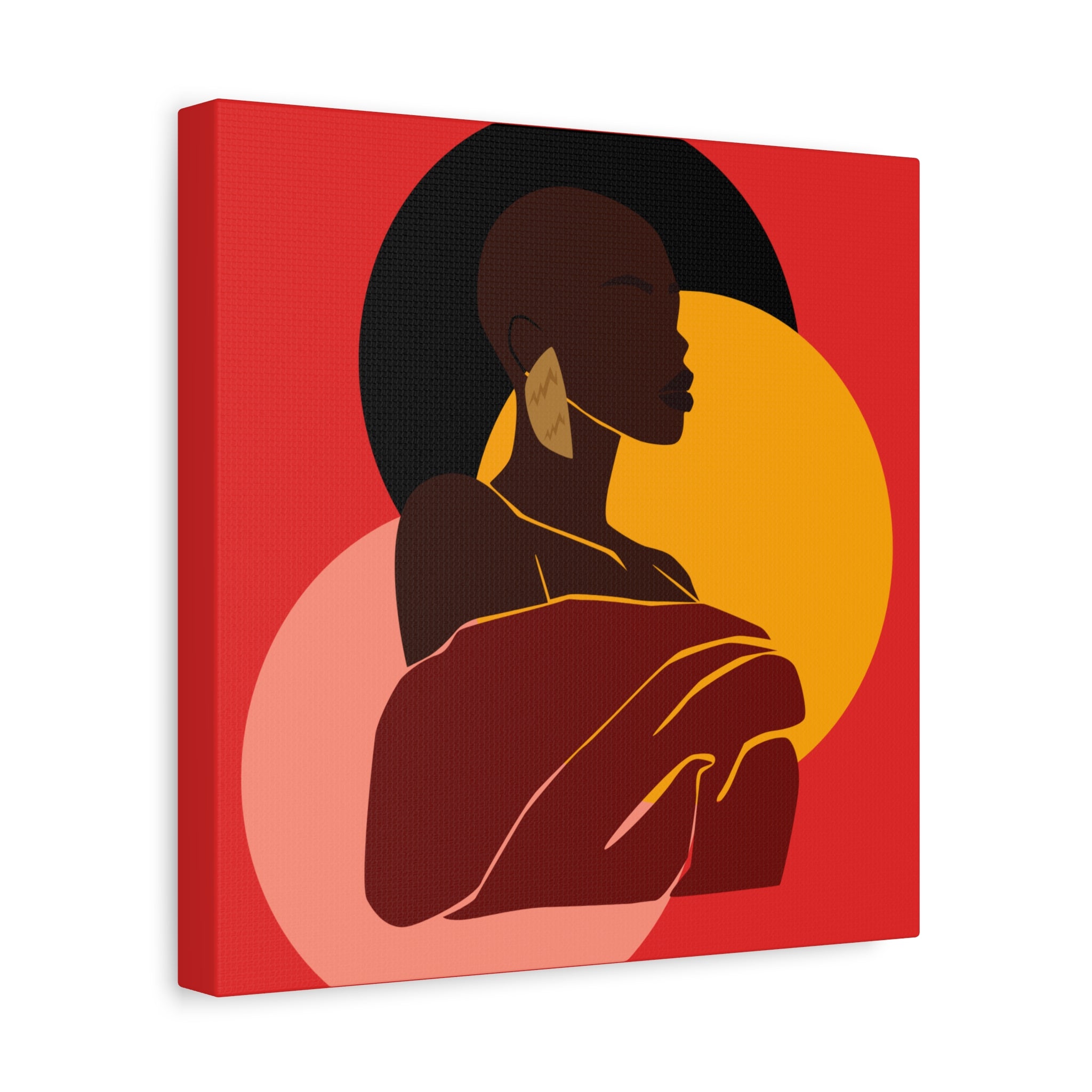 Bold Woman with Circles  –Canvas Art