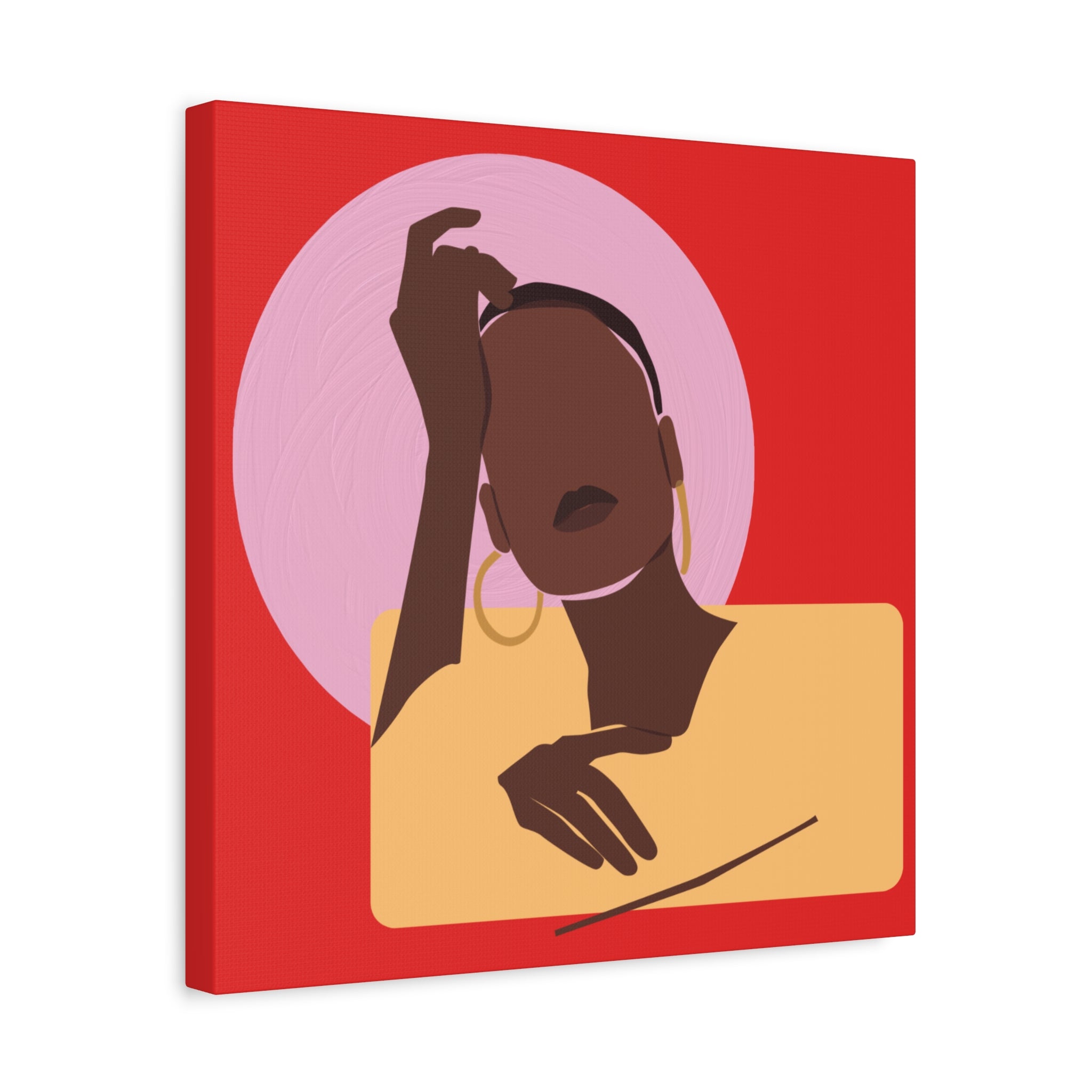Abstract Afrocentric Portrait - Canvas Art
