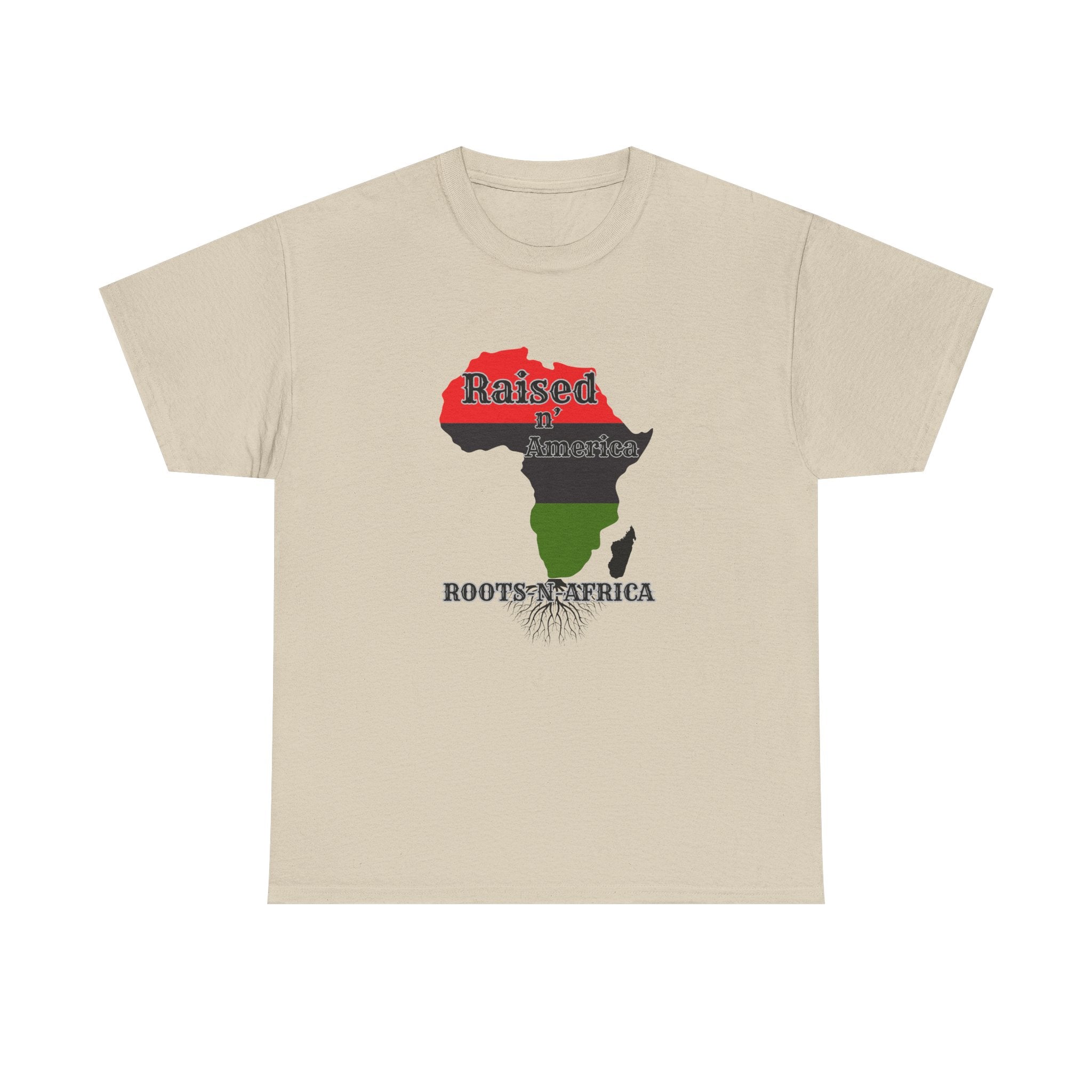 Raised in America Roots in Africa — Tee Shirt