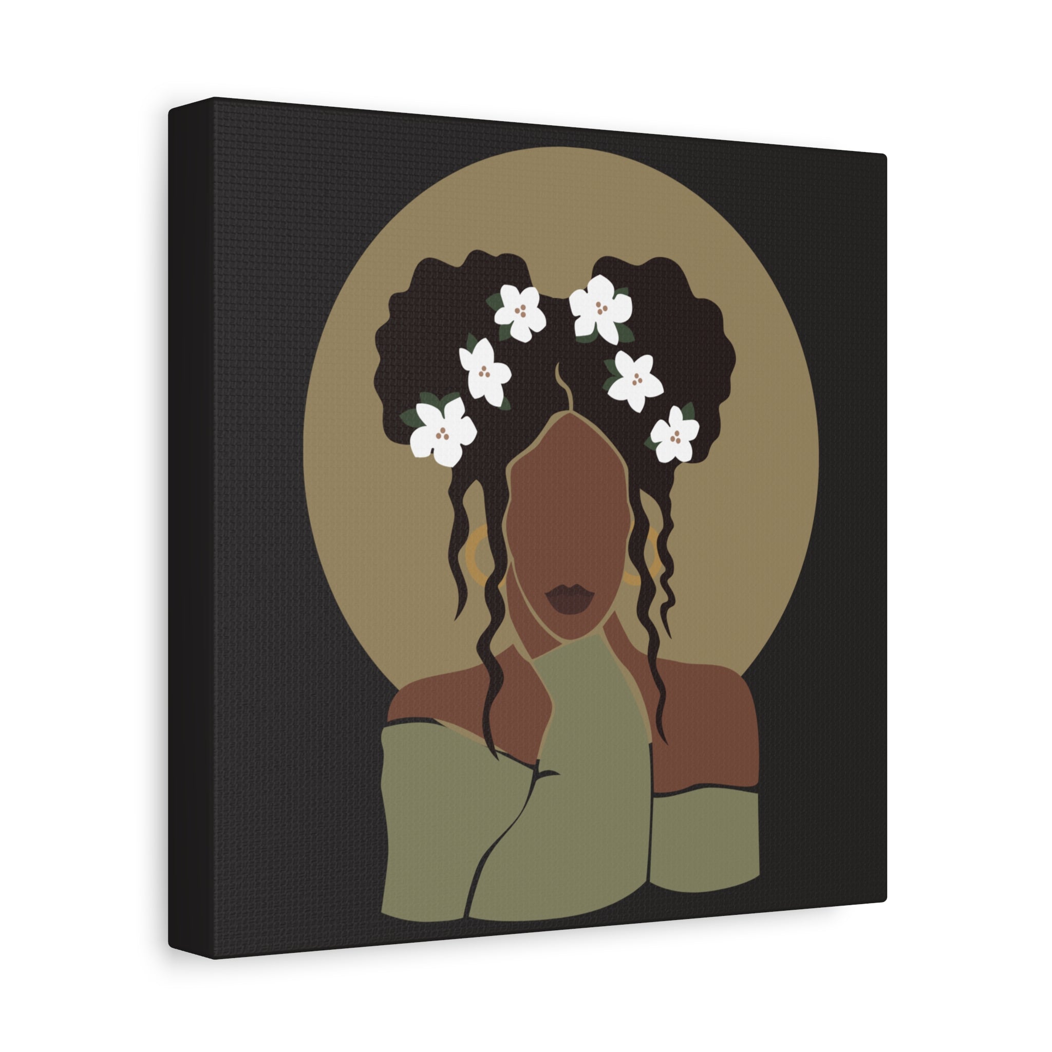 Floral Halo Woman – Canvas Art