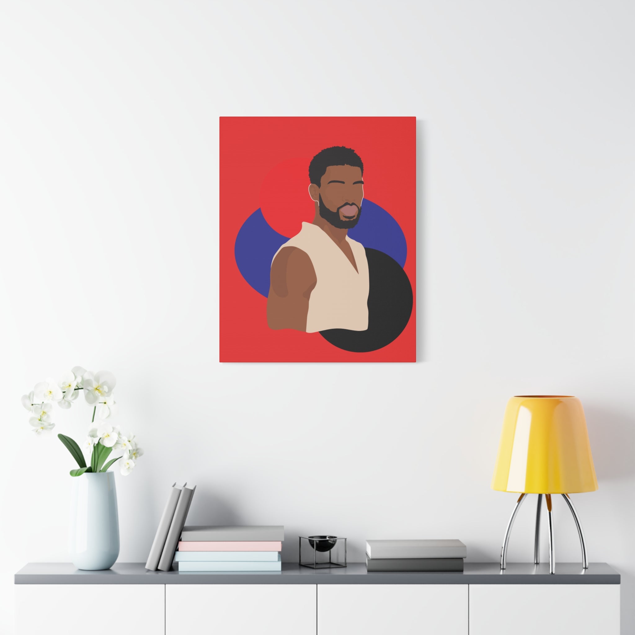 Minimalist Afro Male – Canvas Art