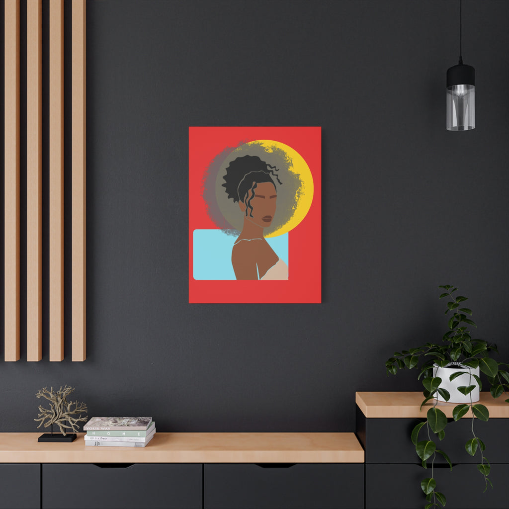 Woman With Curly Bun — Canvas Art