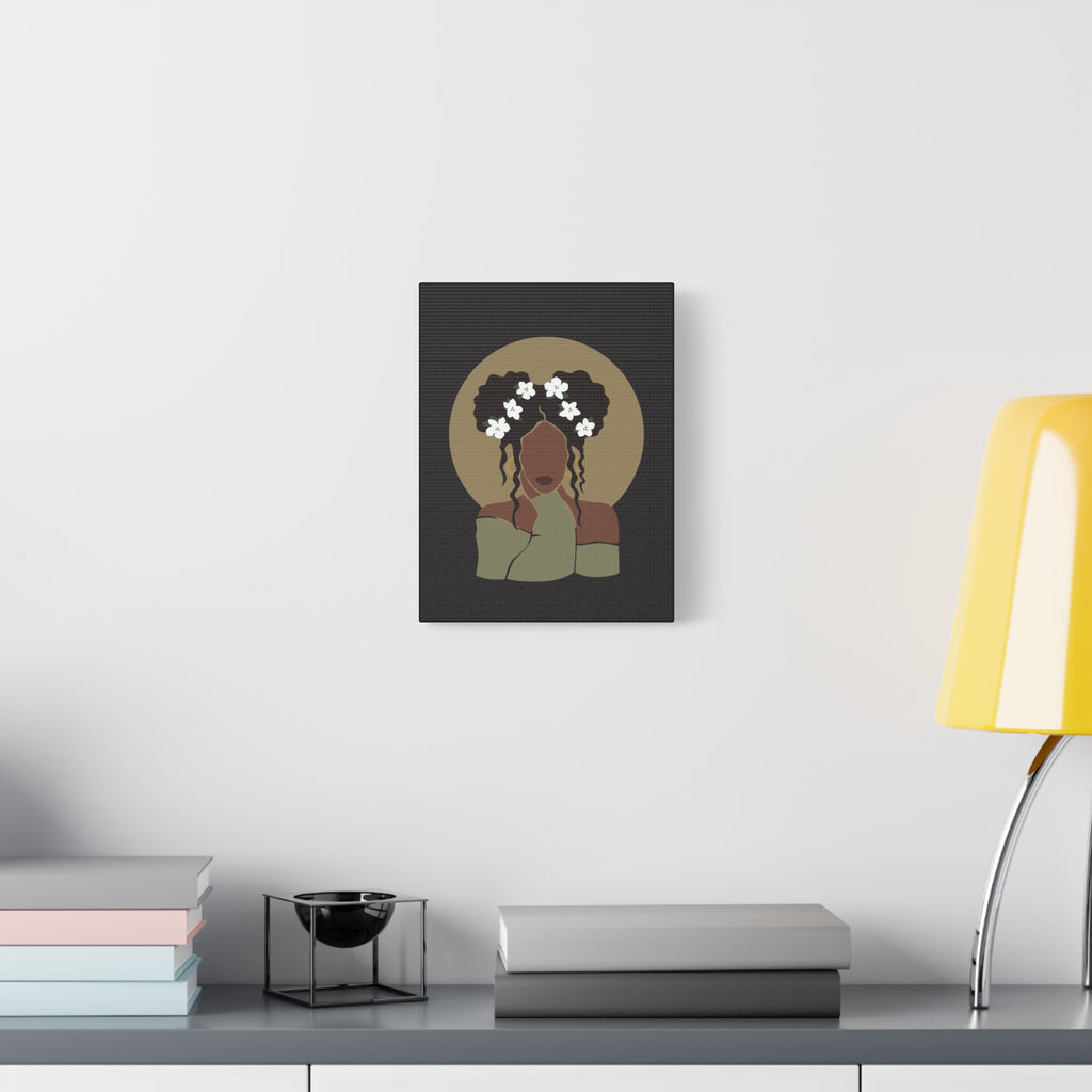 Floral Halo Woman – Canvas Art
