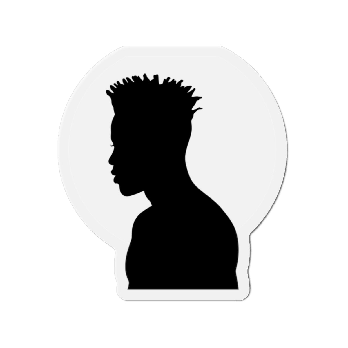 Black Male Head Silhouette — Magnet