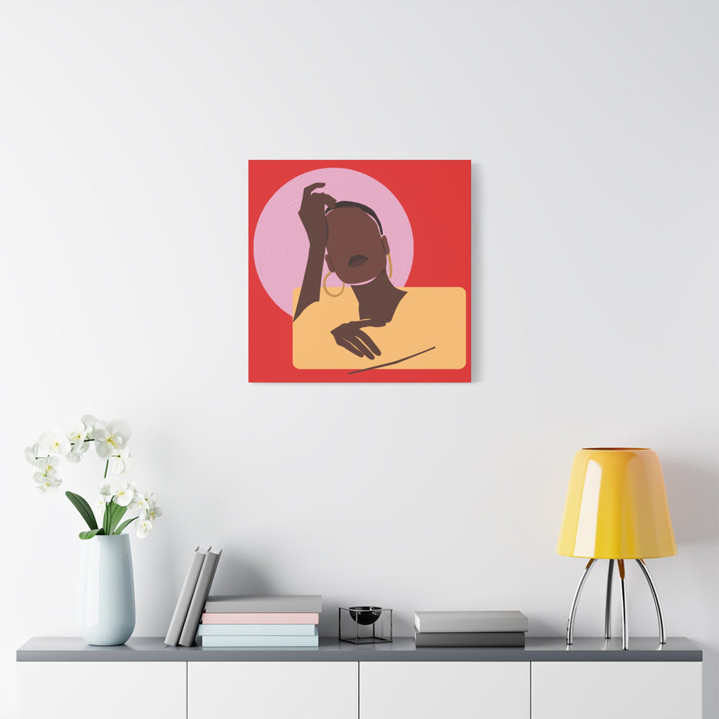 Abstract Afrocentric Portrait - Canvas Art