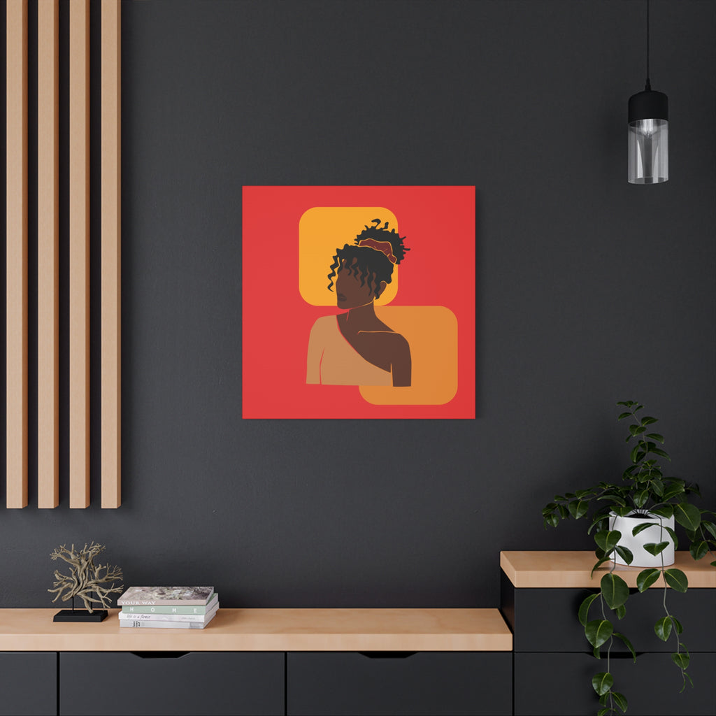 Afrocentric Black Woman - Canvas Art