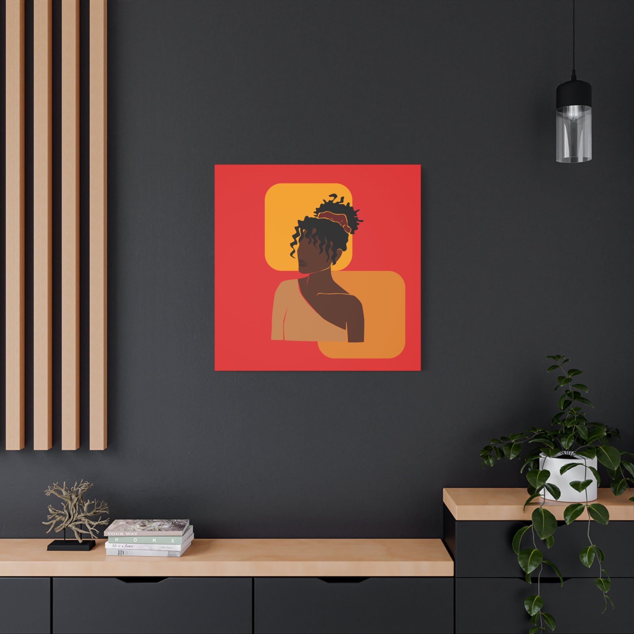 Afrocentric Black Woman - Canvas Art