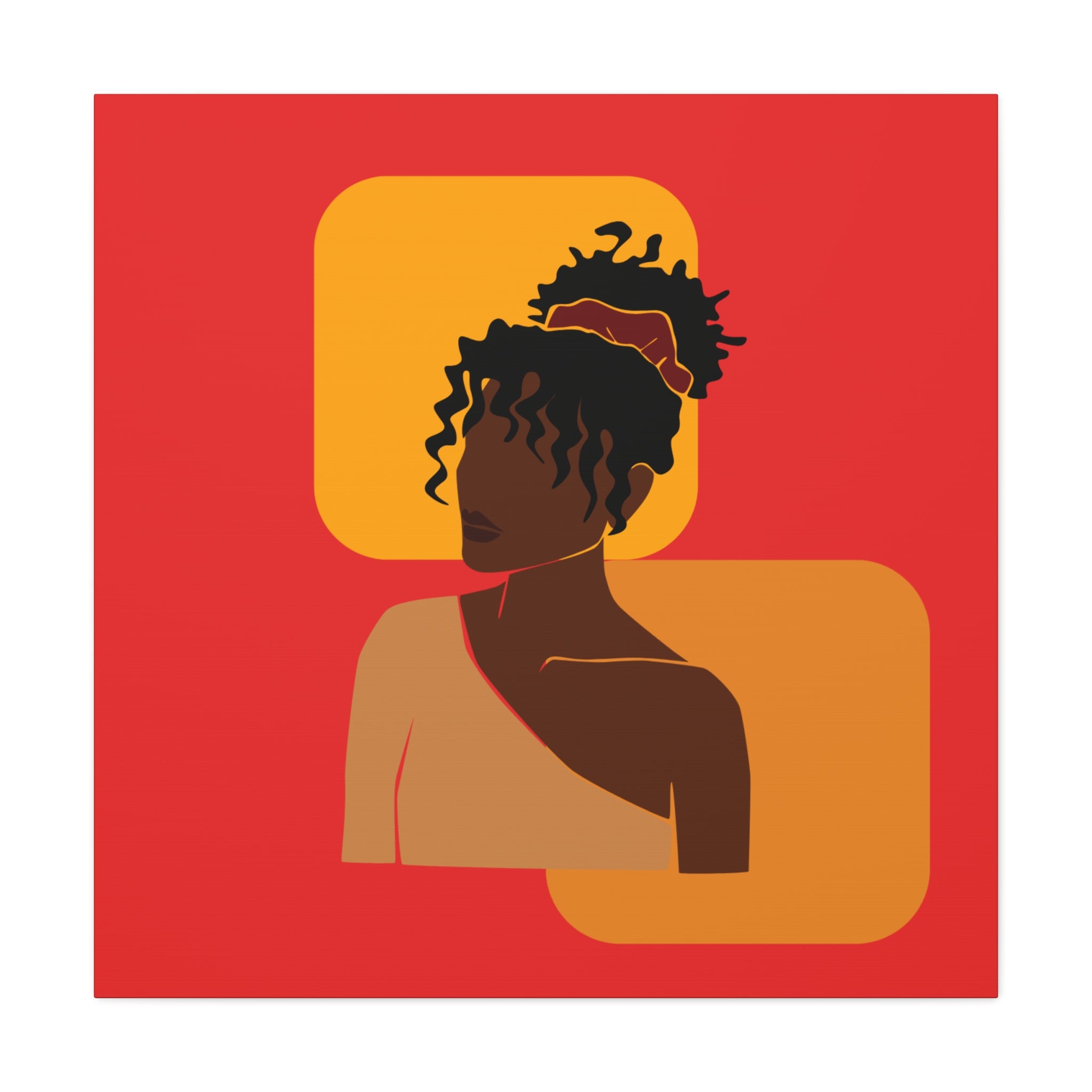 Afrocentric Black Woman - Canvas Art