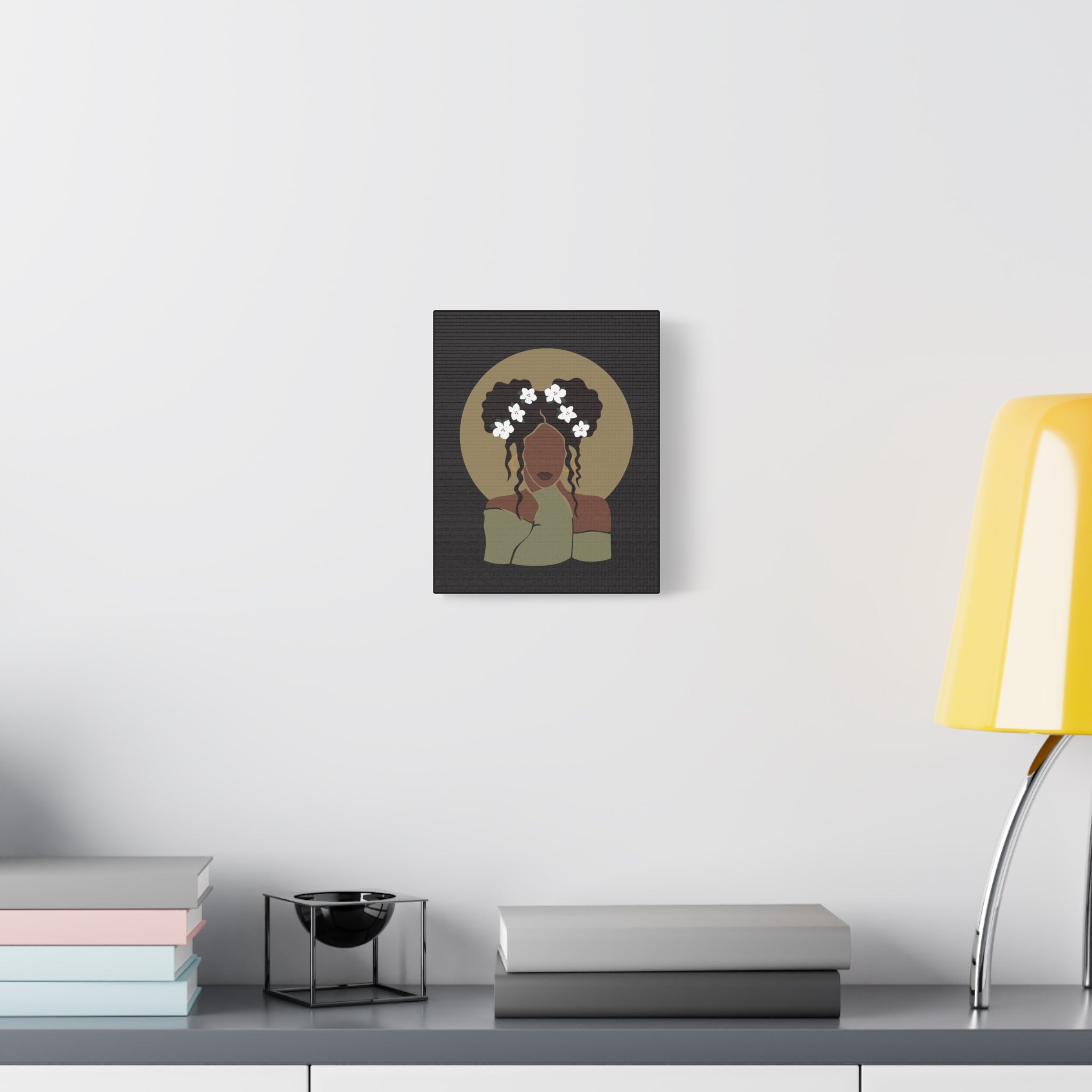 Floral Halo Woman – Canvas Art