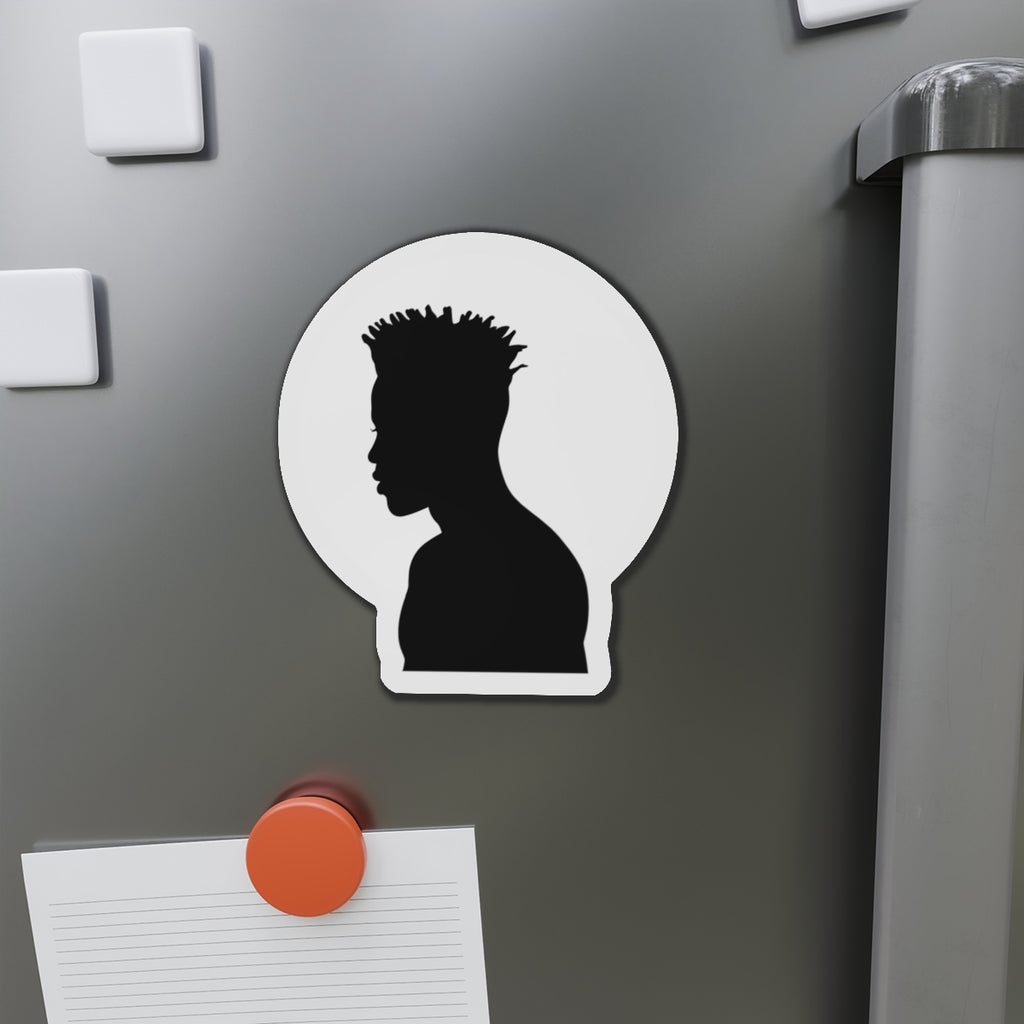 Black Male Head Silhouette — Magnet