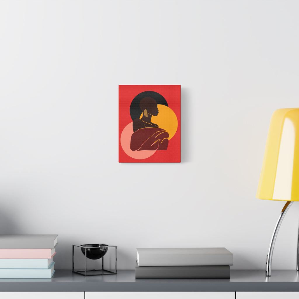 Bold Woman with Circles  –Canvas Art
