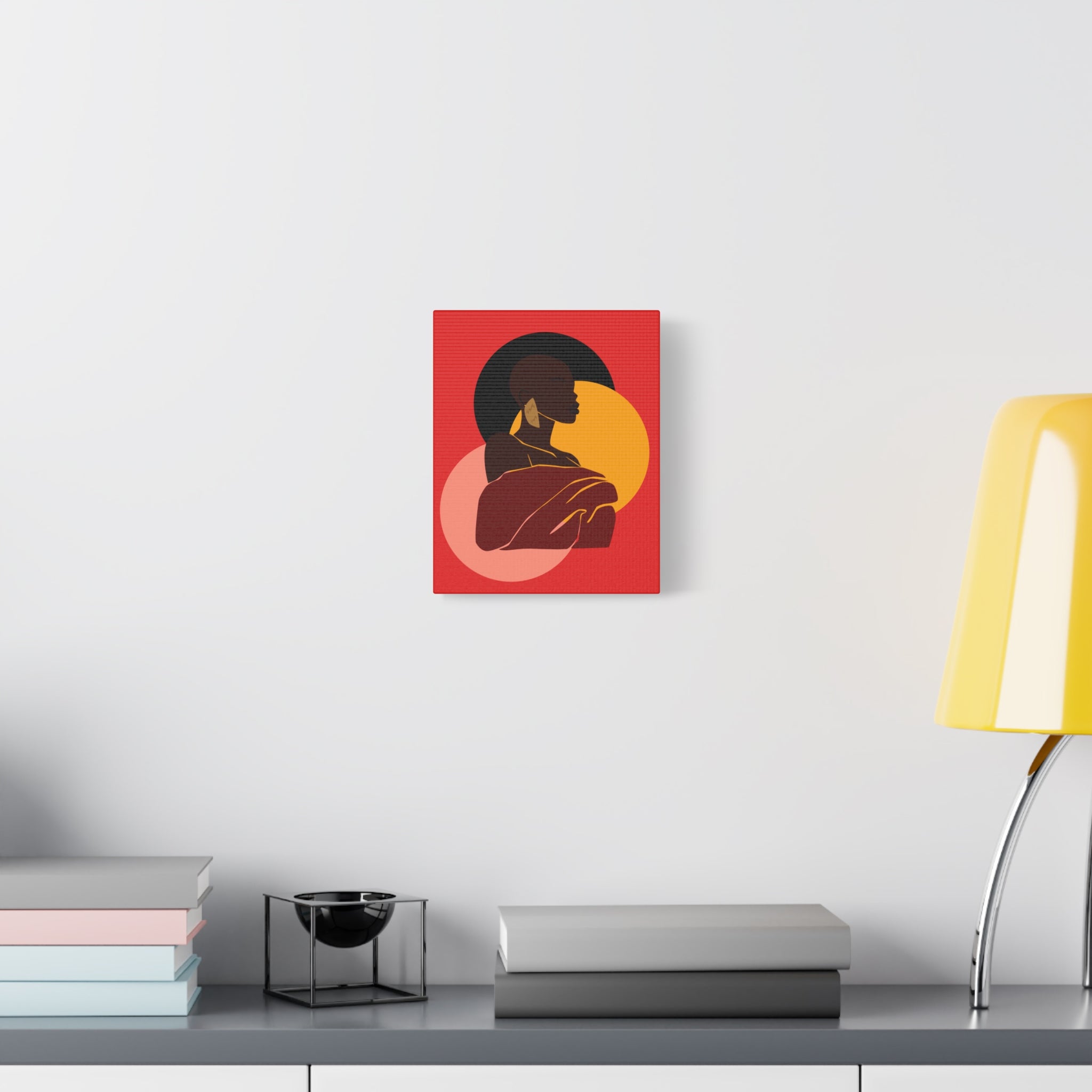 Bold Woman with Circles  –Canvas Art