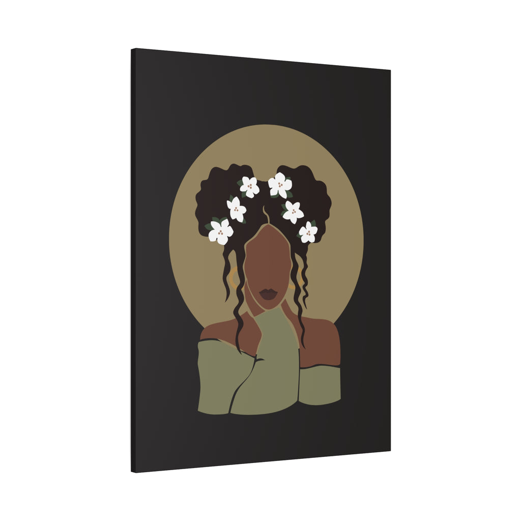 Floral Halo Woman – Canvas Art