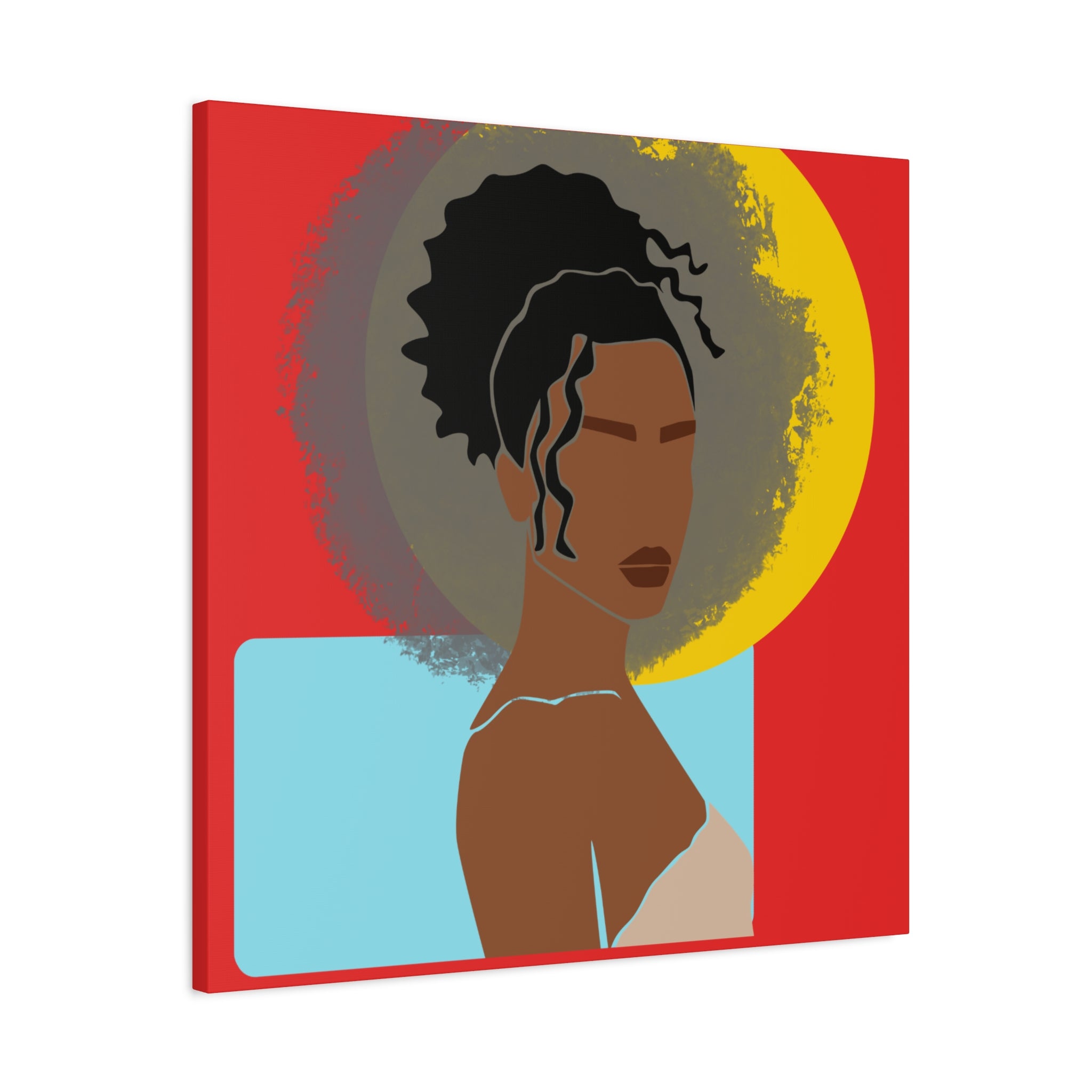 Woman With Curly Bun — Canvas Art