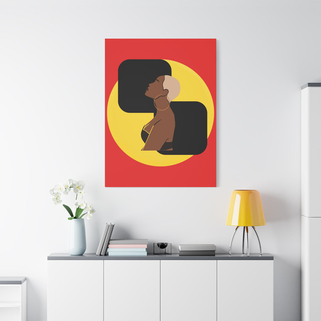 Bold Yellow and Black Woman – Canvas Art