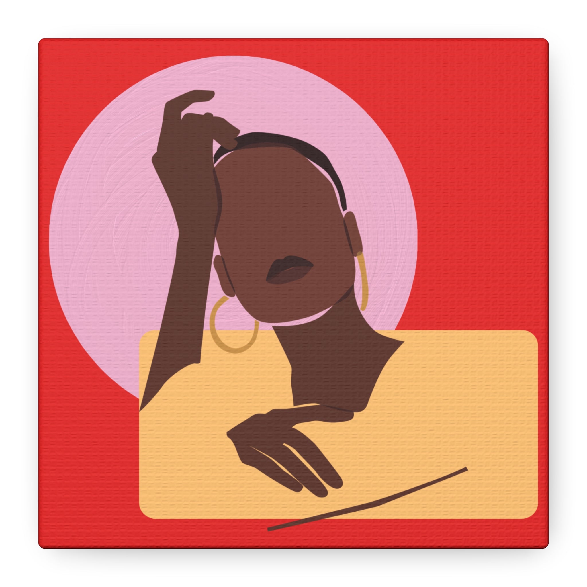 Abstract Afrocentric Portrait - Canvas Art