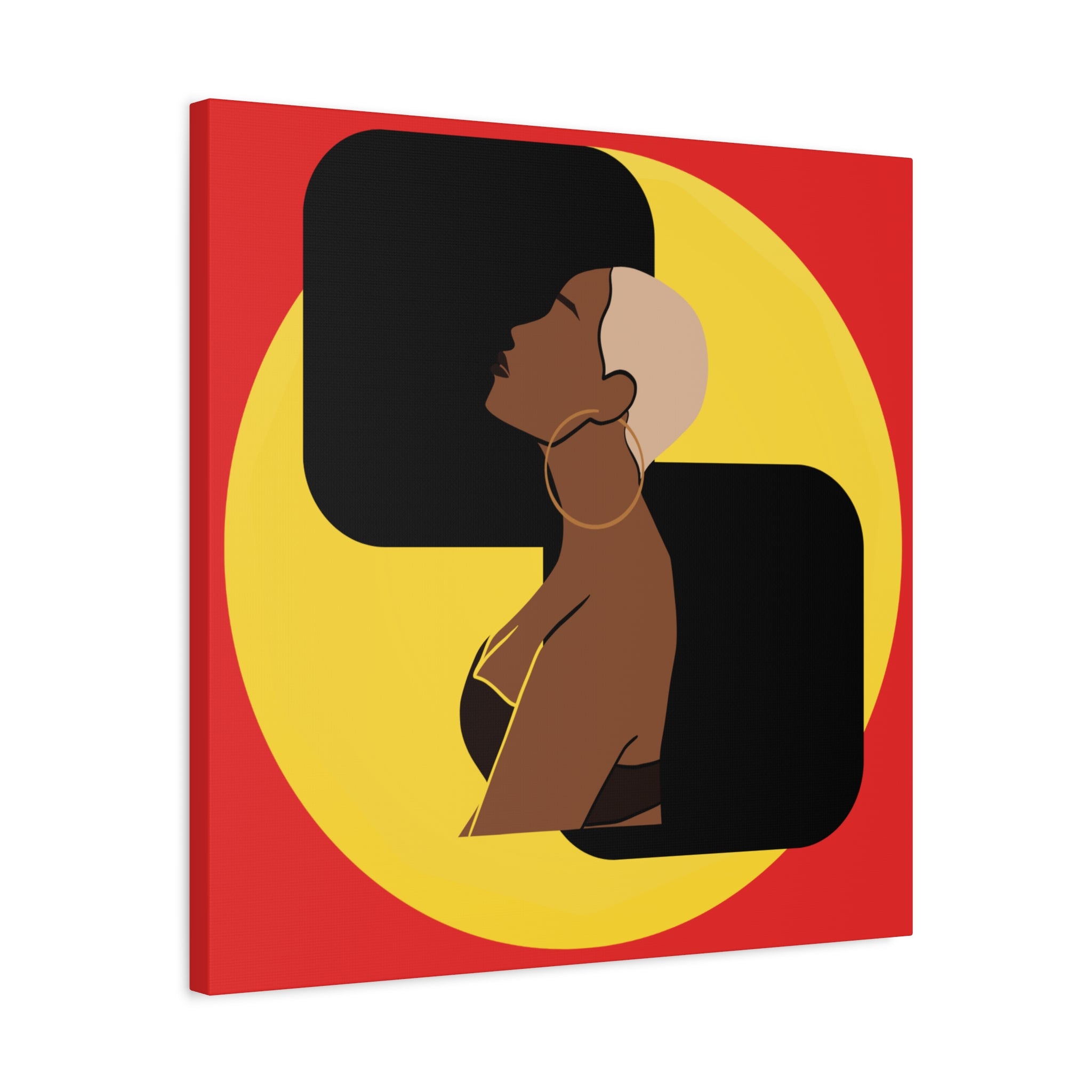 Bold Yellow and Black Woman – Canvas Art