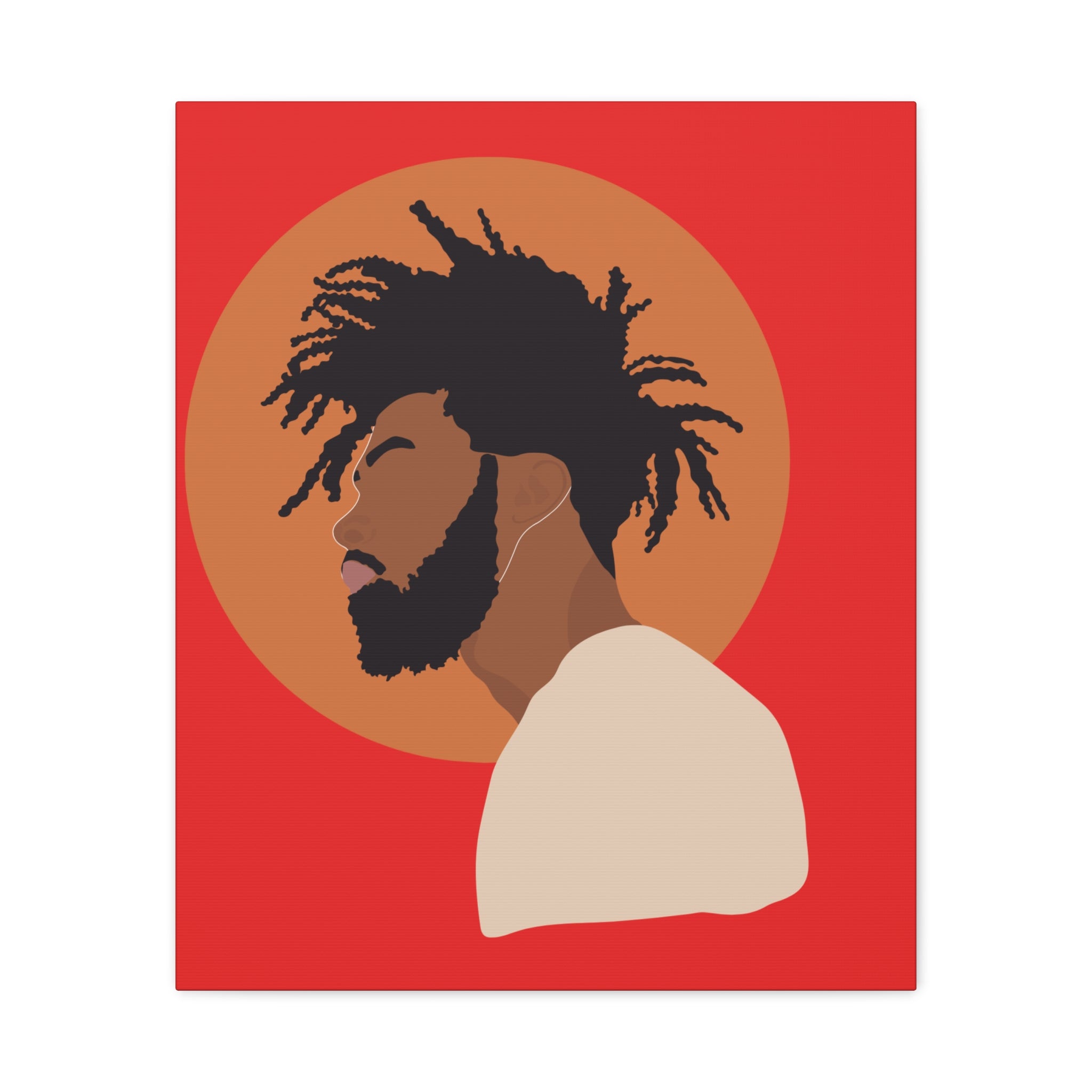 Male with Brown Sun — Canvas Art