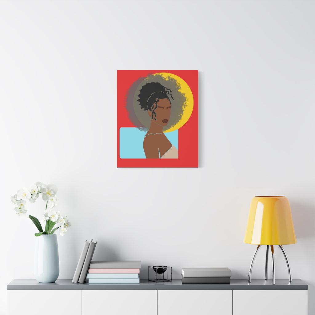 Woman With Curly Bun — Canvas Art