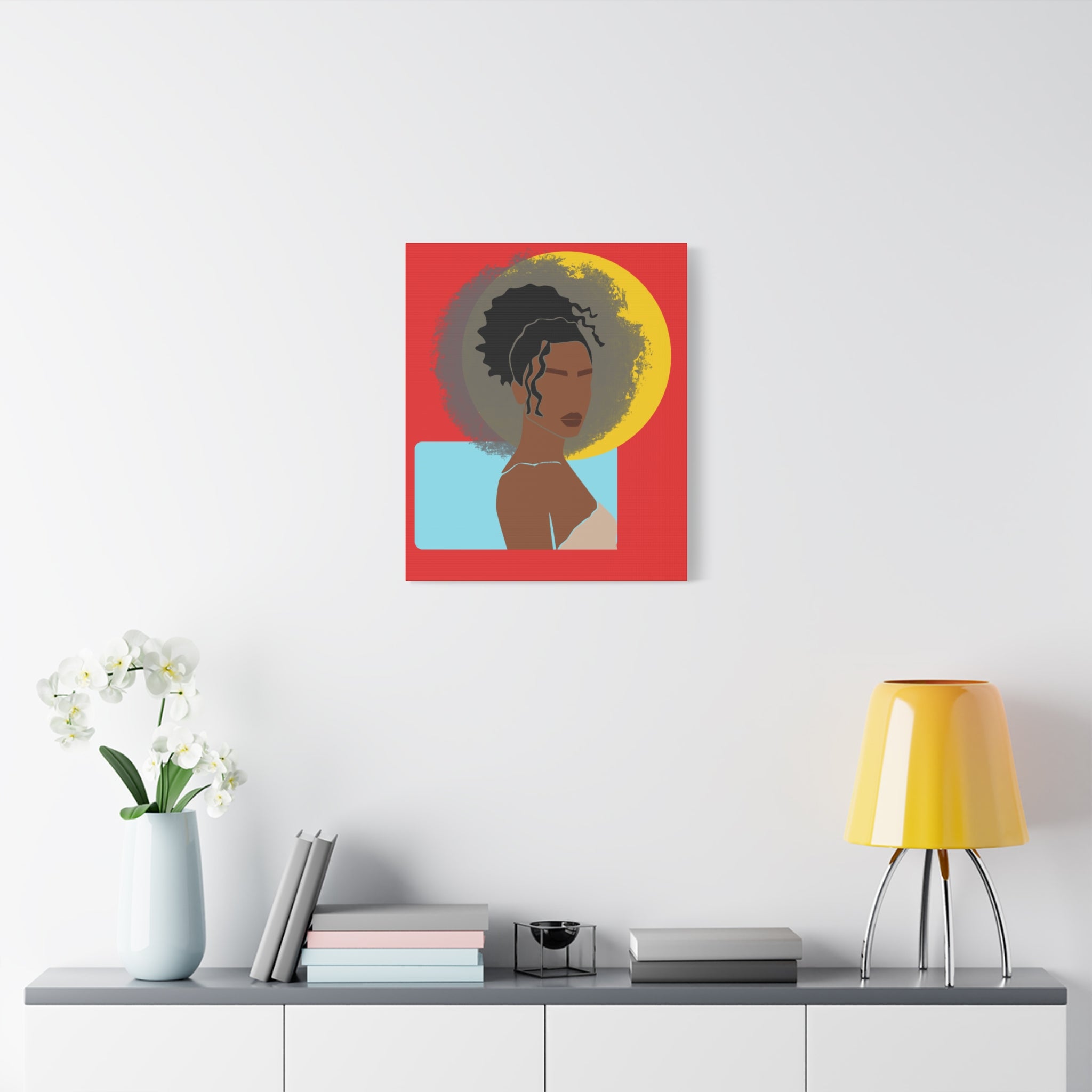 Woman With Curly Bun — Canvas Art