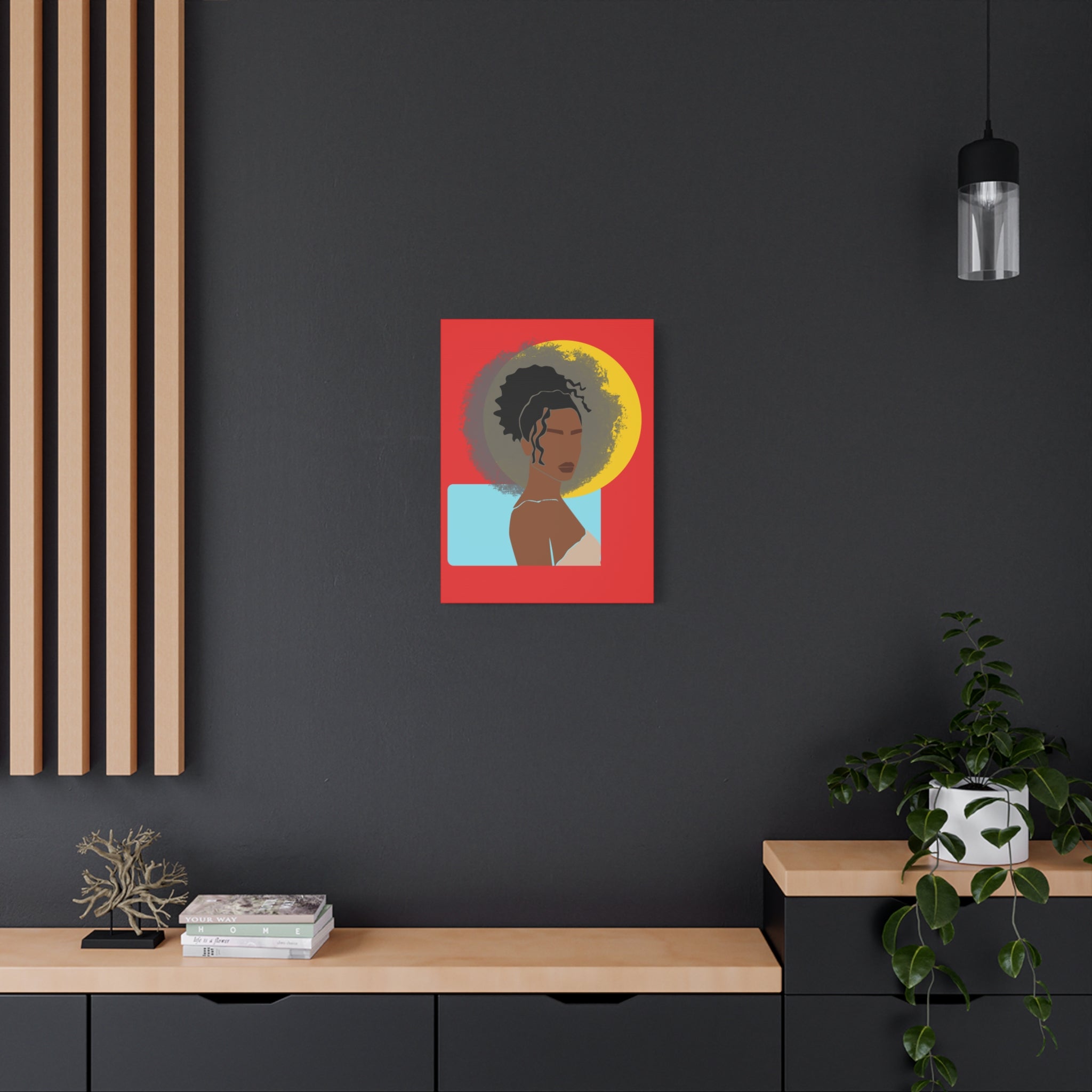 Woman With Curly Bun — Canvas Art