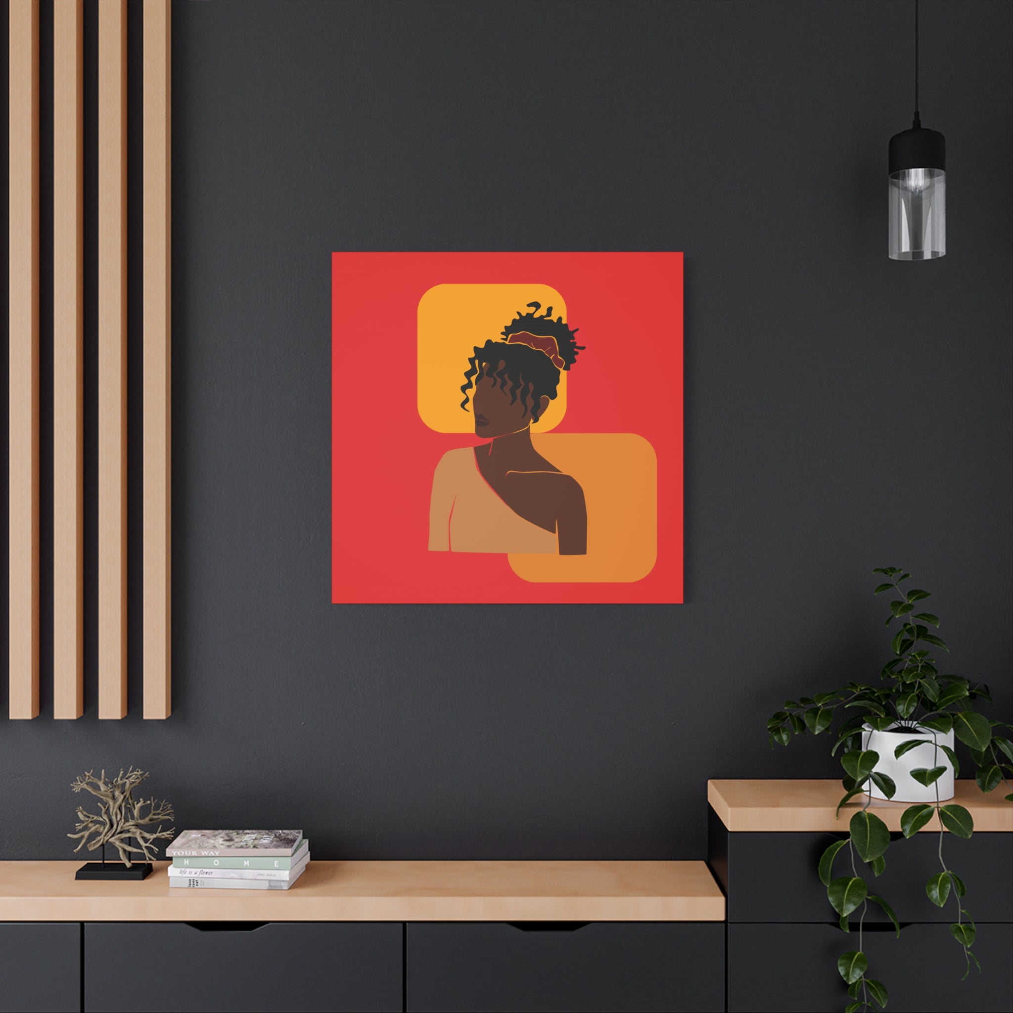 Afrocentric Black Woman - Canvas Art