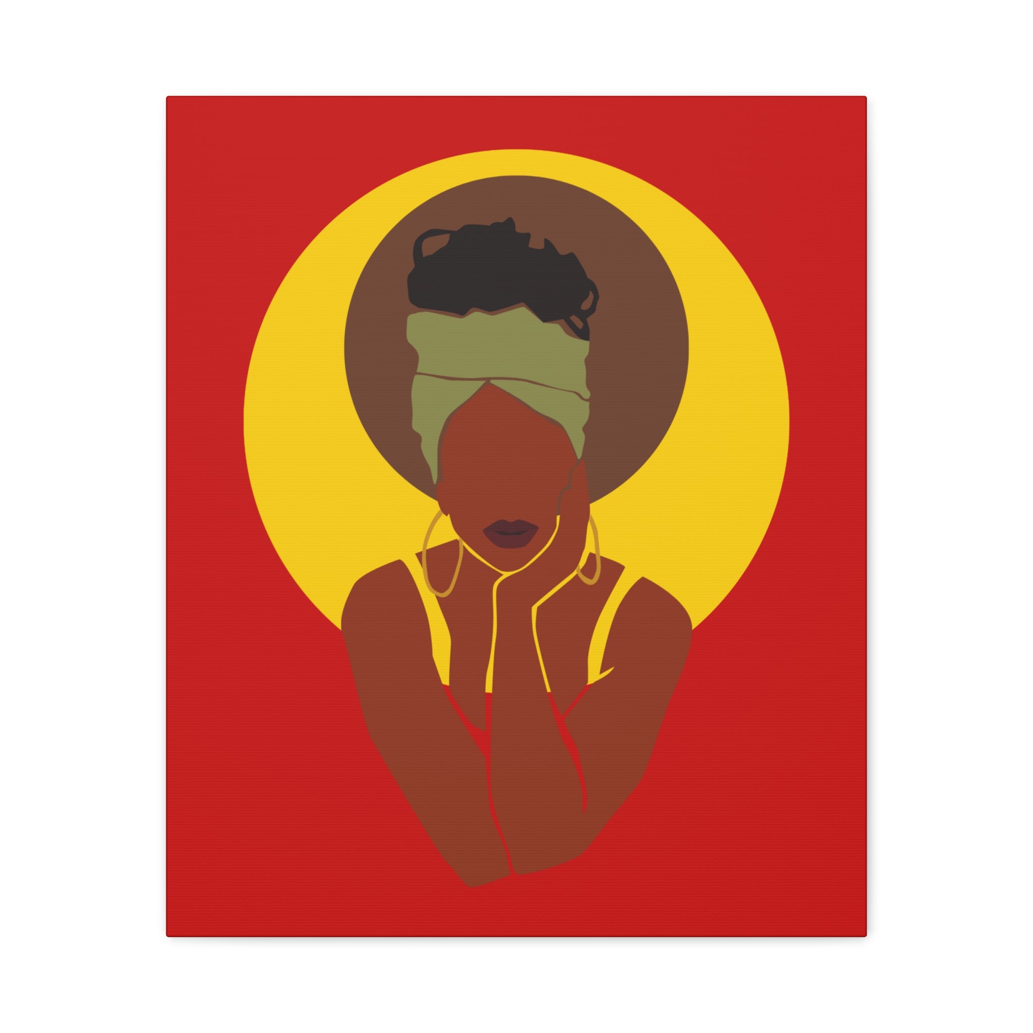 Afrocentric Woman Silhouette  — Canvas Art