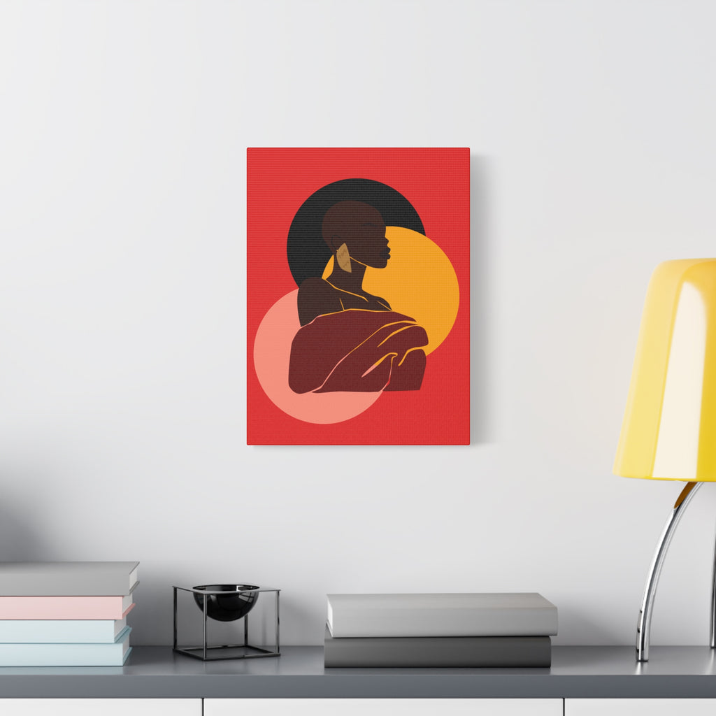 Bold Woman with Circles  –Canvas Art