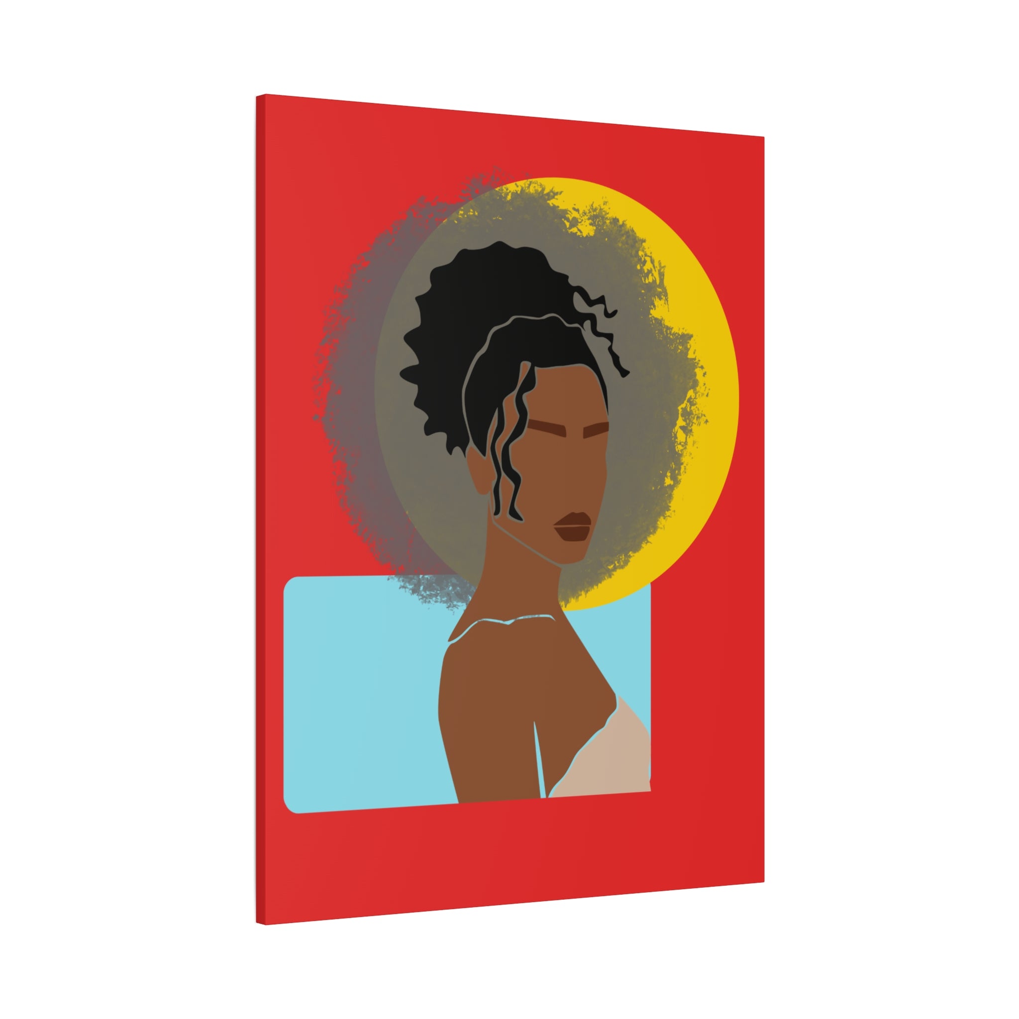 Woman With Curly Bun — Canvas Art