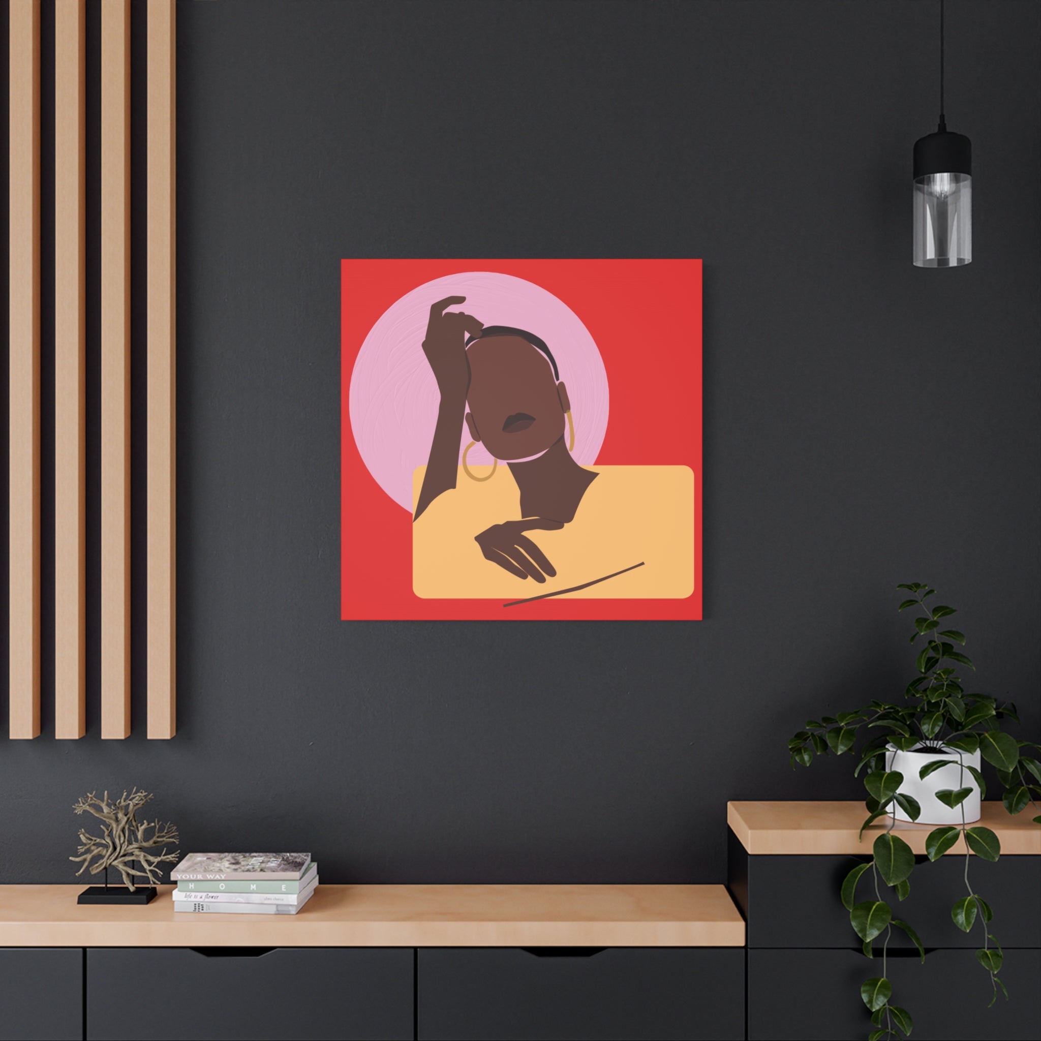 Abstract Afrocentric Portrait - Canvas Art
