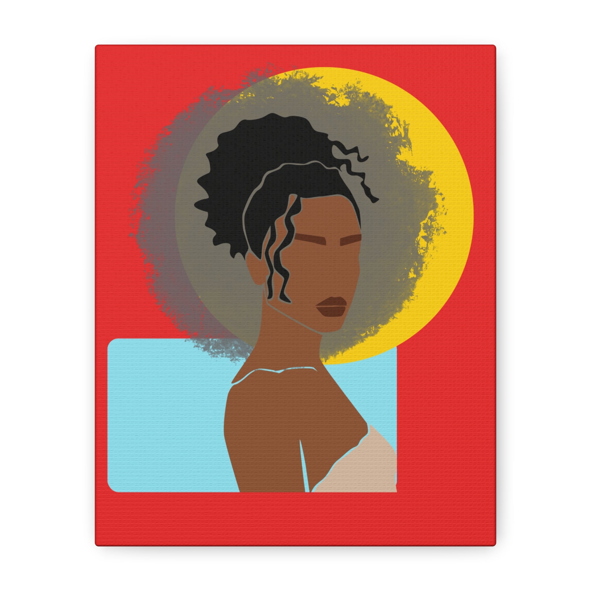 Woman With Curly Bun — Canvas Art