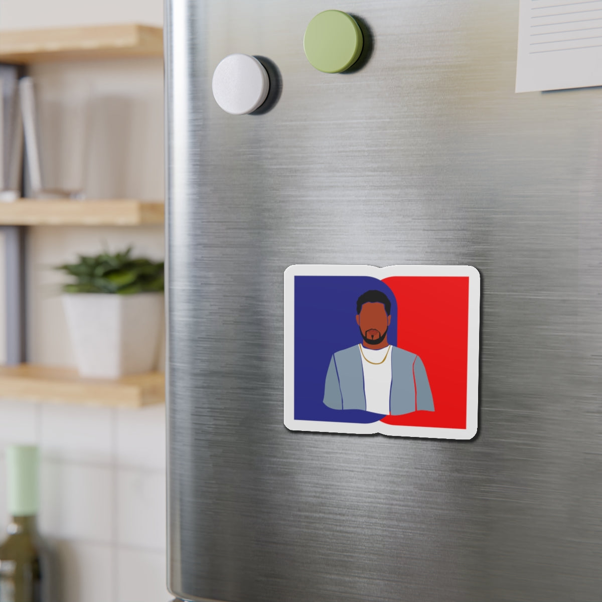 Minimalist Male Blue & Red — Magnet