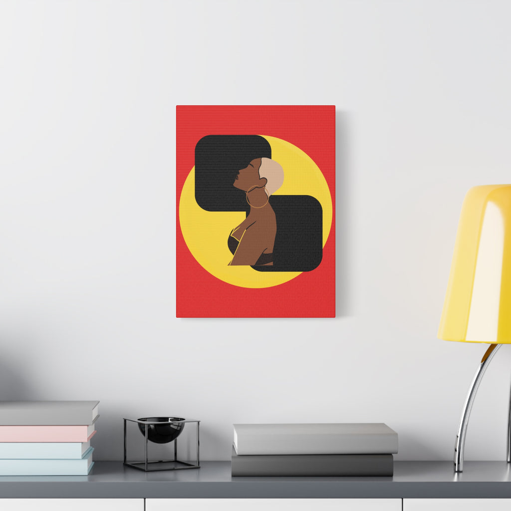 Bold Yellow and Black Woman – Canvas Art