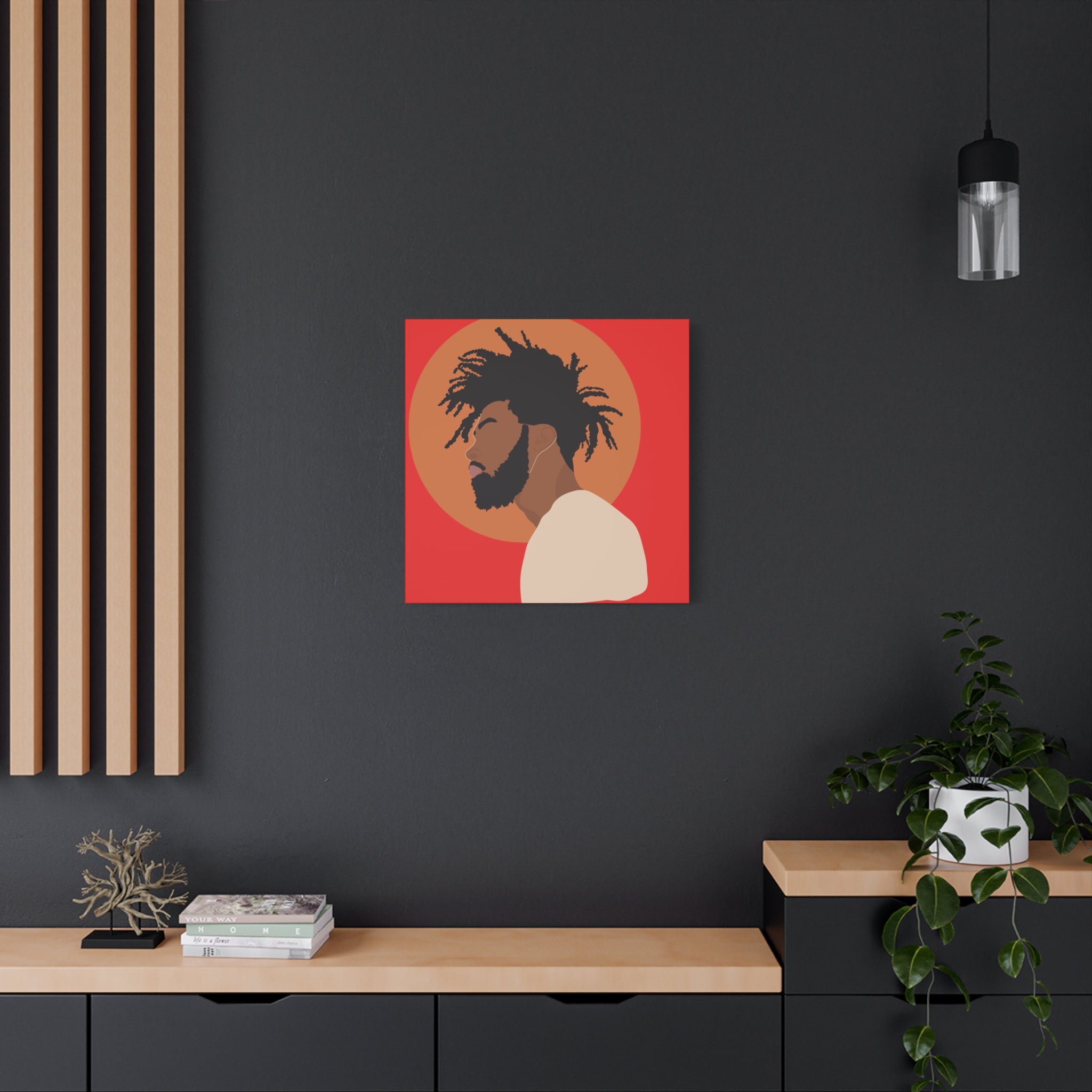 Male with Brown Sun — Canvas Art