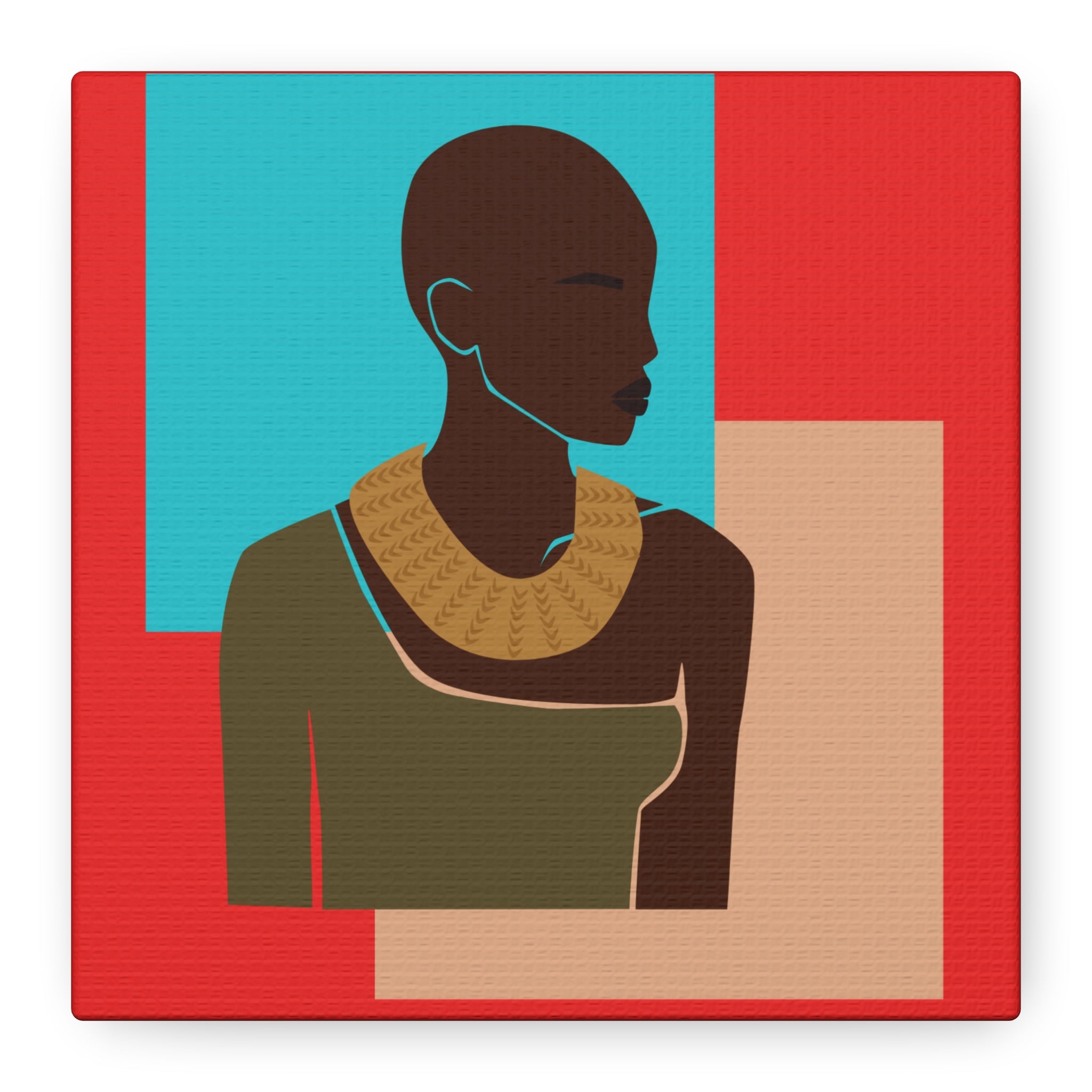 Bold Geometric Art of Woman - Canvas Art
