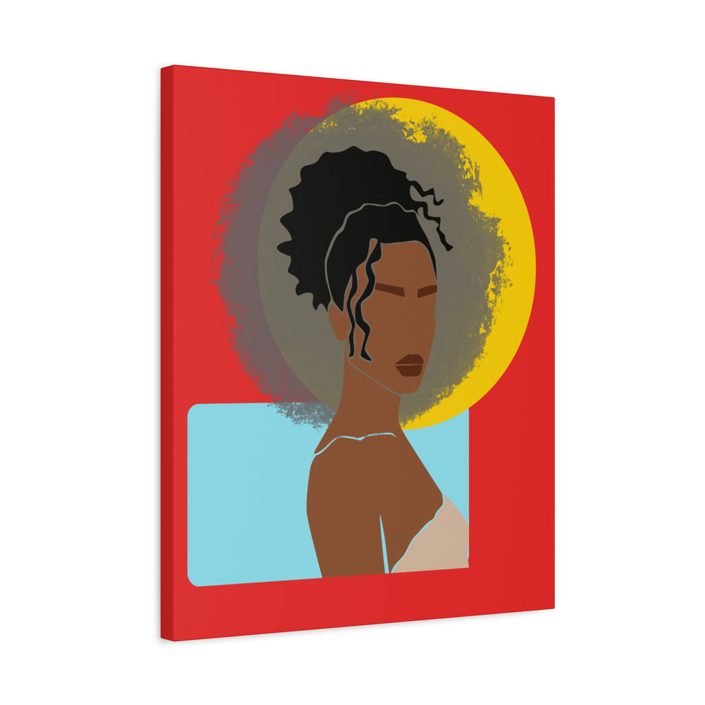 Woman With Curly Bun — Canvas Art