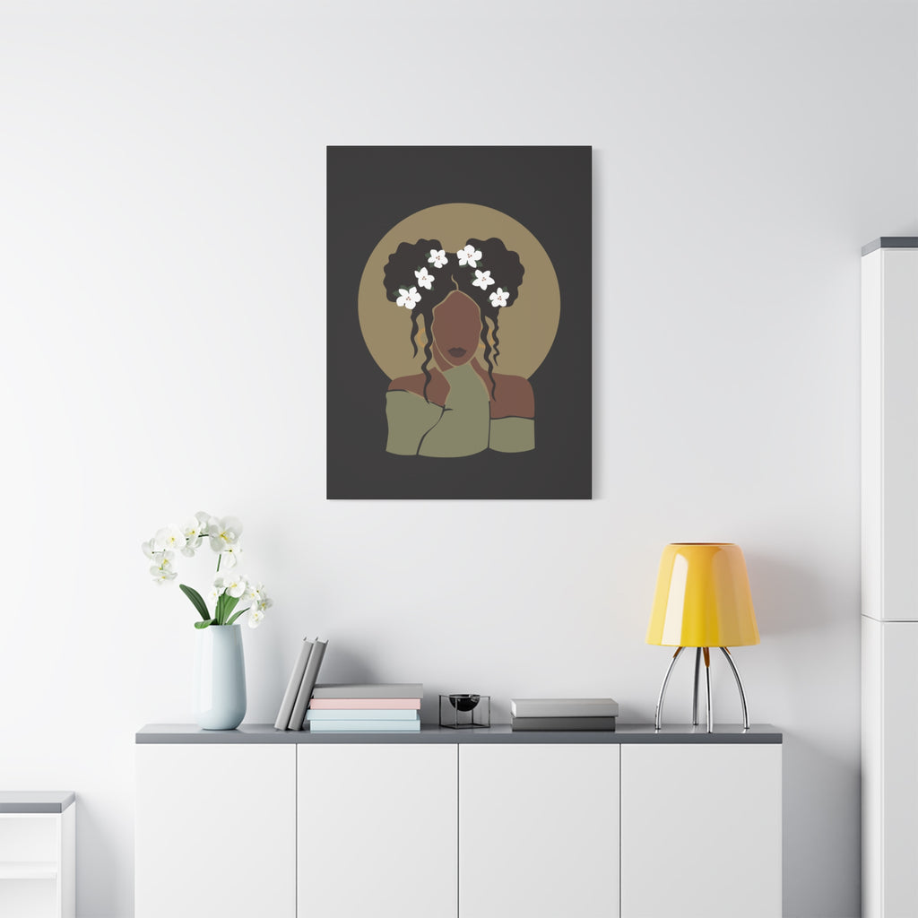 Floral Halo Woman – Canvas Art