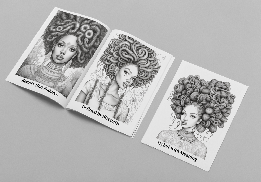 Crowned in Glory - A Regal Coloring Experience of Beauty, Identity, and Power - DIGITAL