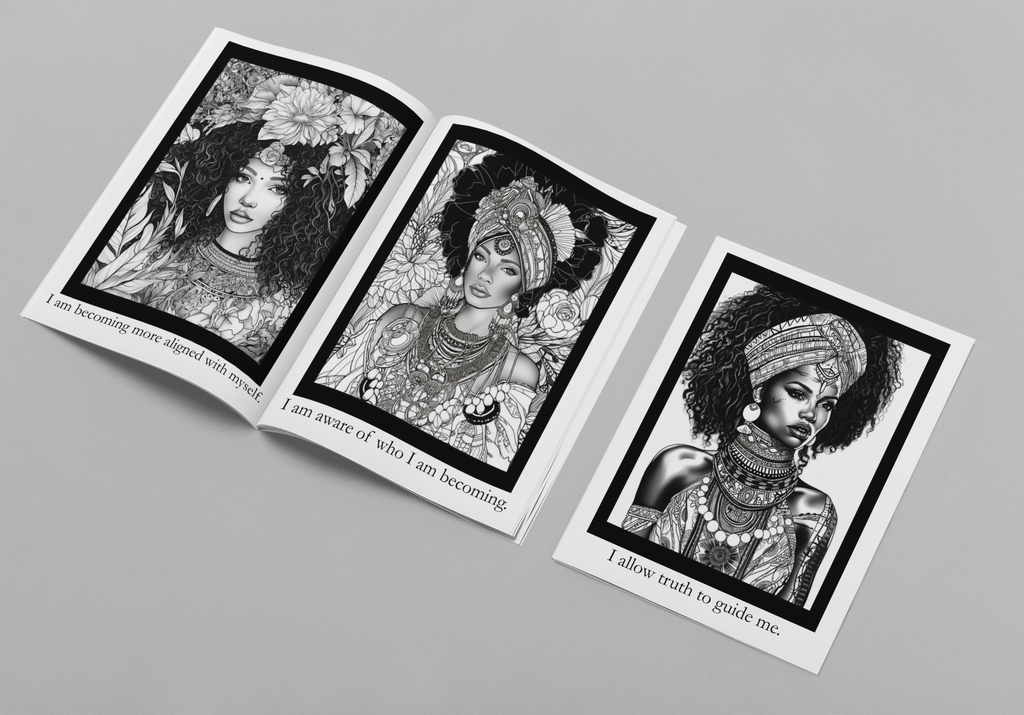 Crowned in Becoming - A Coloring & Affirmation Experience in Growth & Self-Discovery - DIGITAL